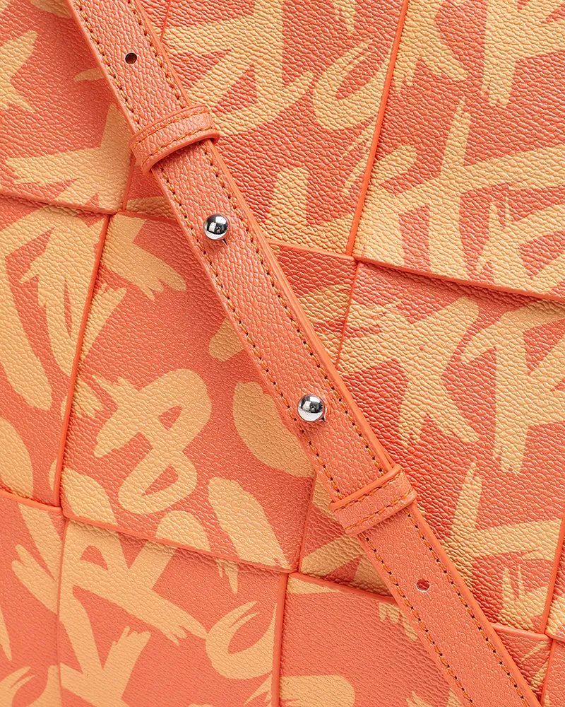 Graffiti Tote Bag in Orange