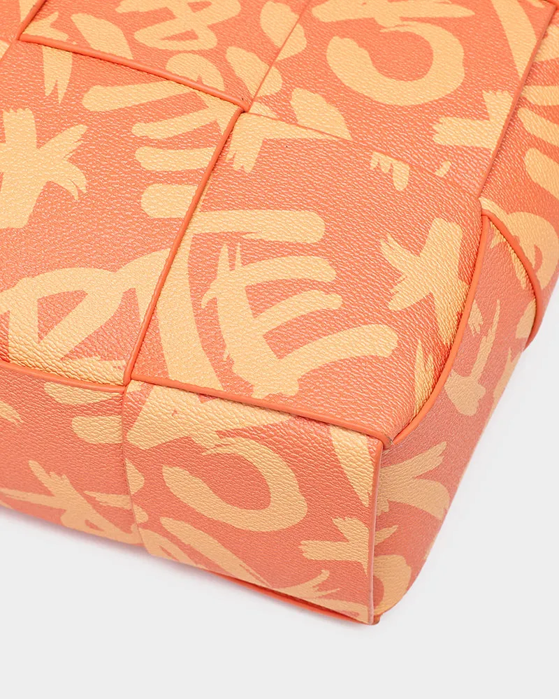 Graffiti Tote Bag in Orange