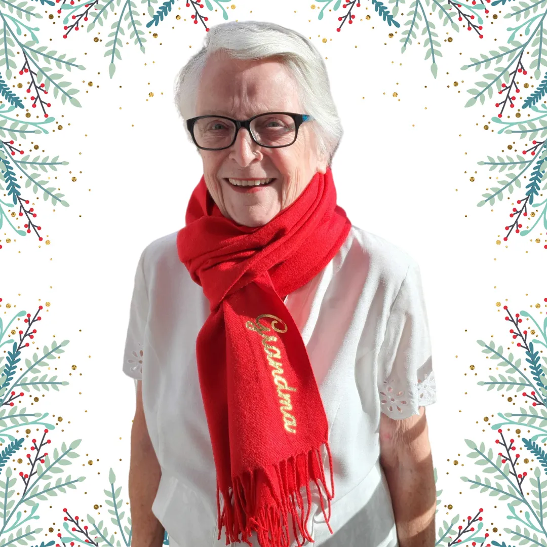 Grey Soft Woven Christmas Scarf