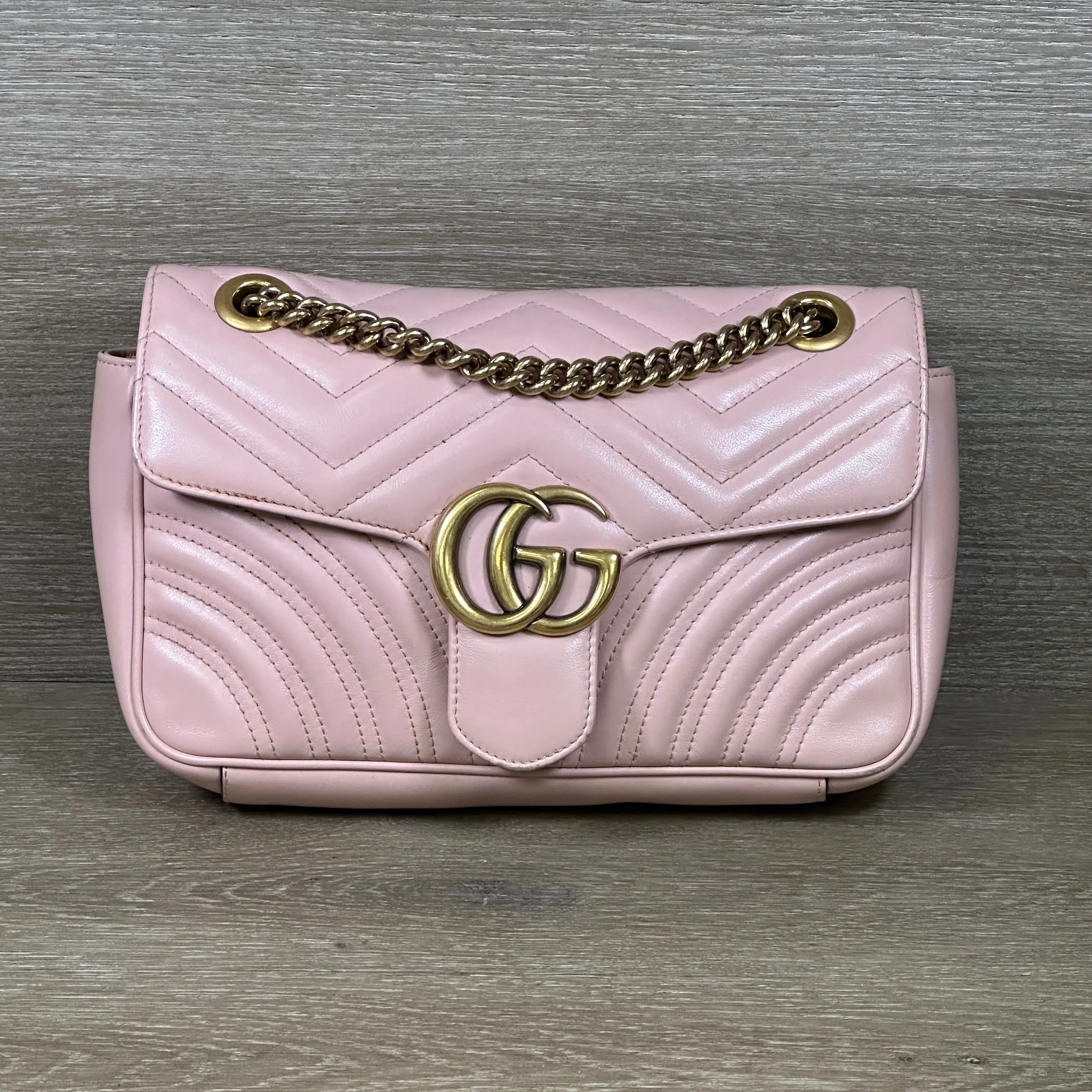 Gucci Double G Marmont Shoulder Bag Small - Pink