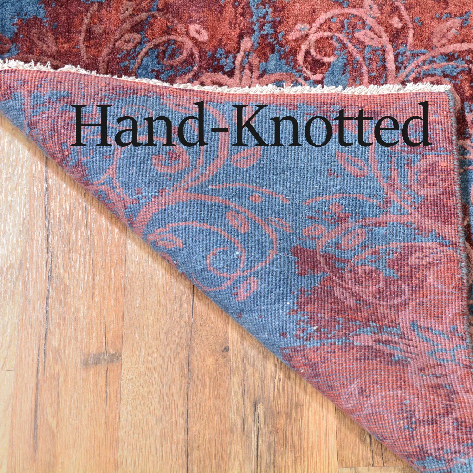 Hand-Knotted Abstract Modern Design Handmade Wool Rug (Size 2.8 X 12.0) Brral-4476
