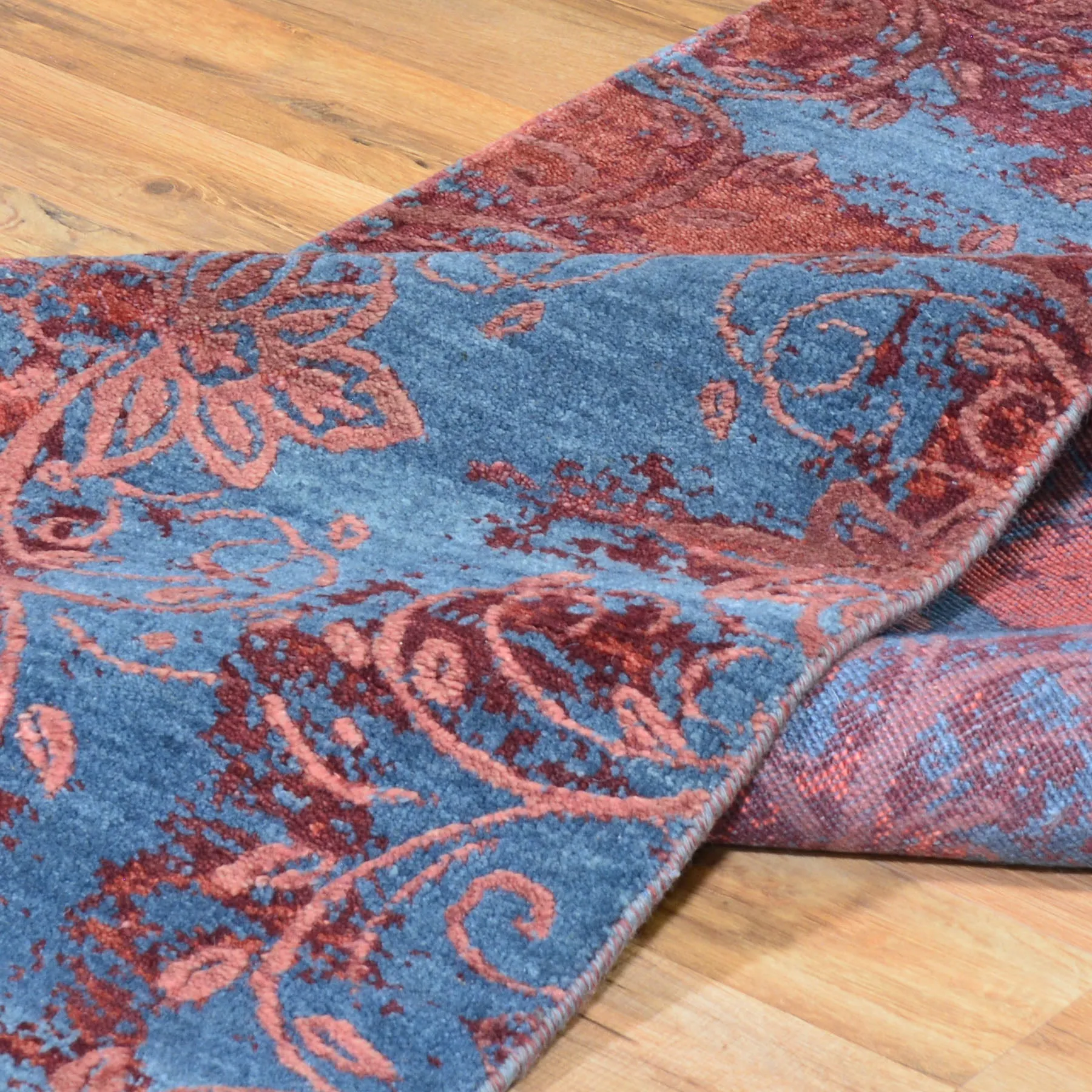 Hand-Knotted Abstract Modern Design Handmade Wool Rug (Size 2.8 X 12.0) Brral-4476