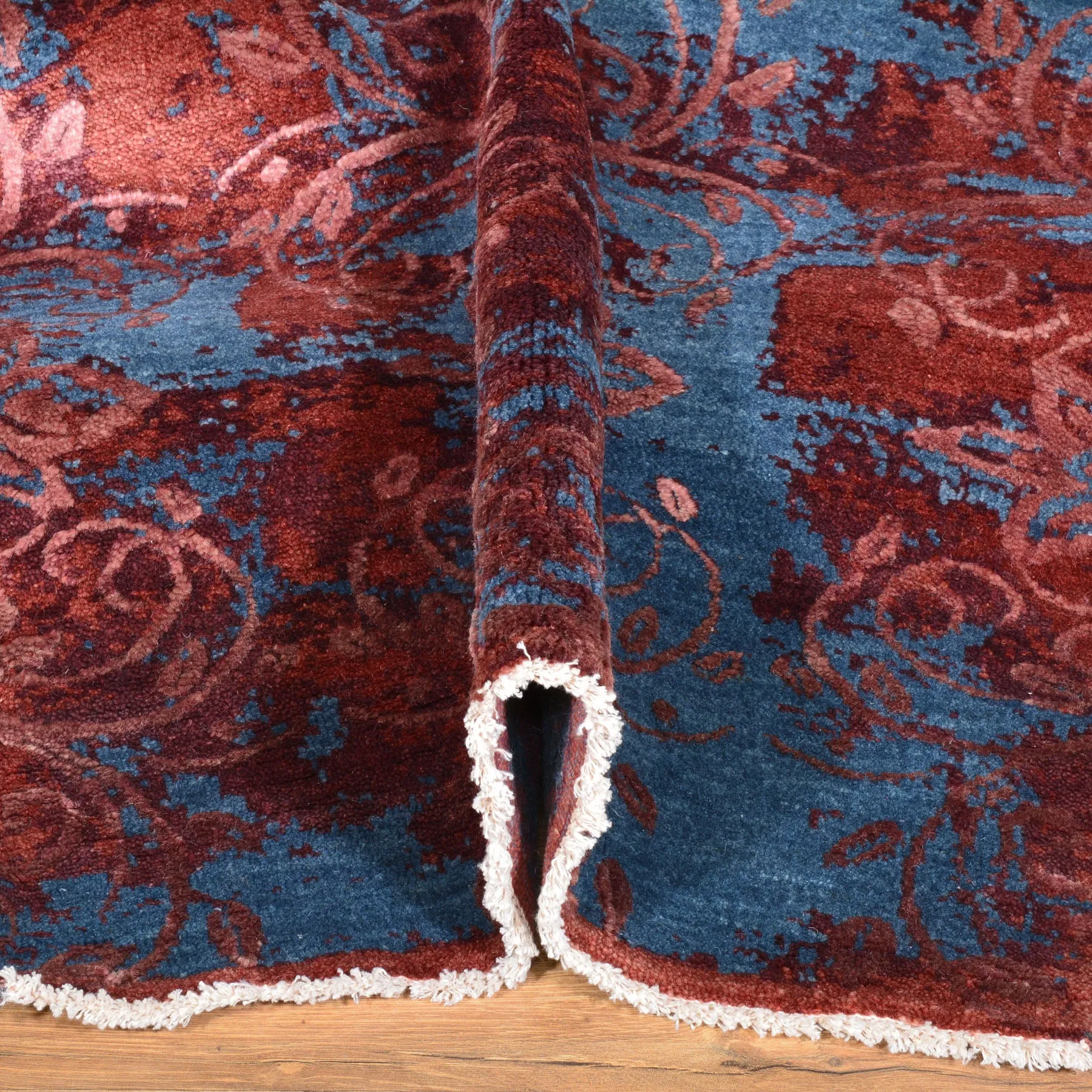 Hand-Knotted Abstract Modern Design Handmade Wool Rug (Size 2.8 X 12.0) Brral-4476