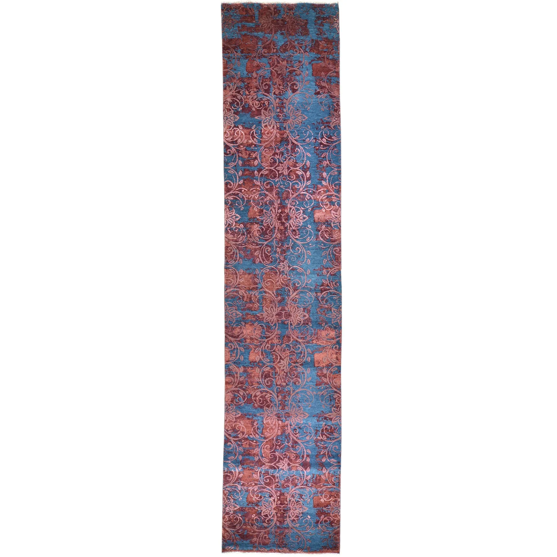 Hand-Knotted Abstract Modern Design Handmade Wool Rug (Size 2.8 X 12.0) Brral-4476
