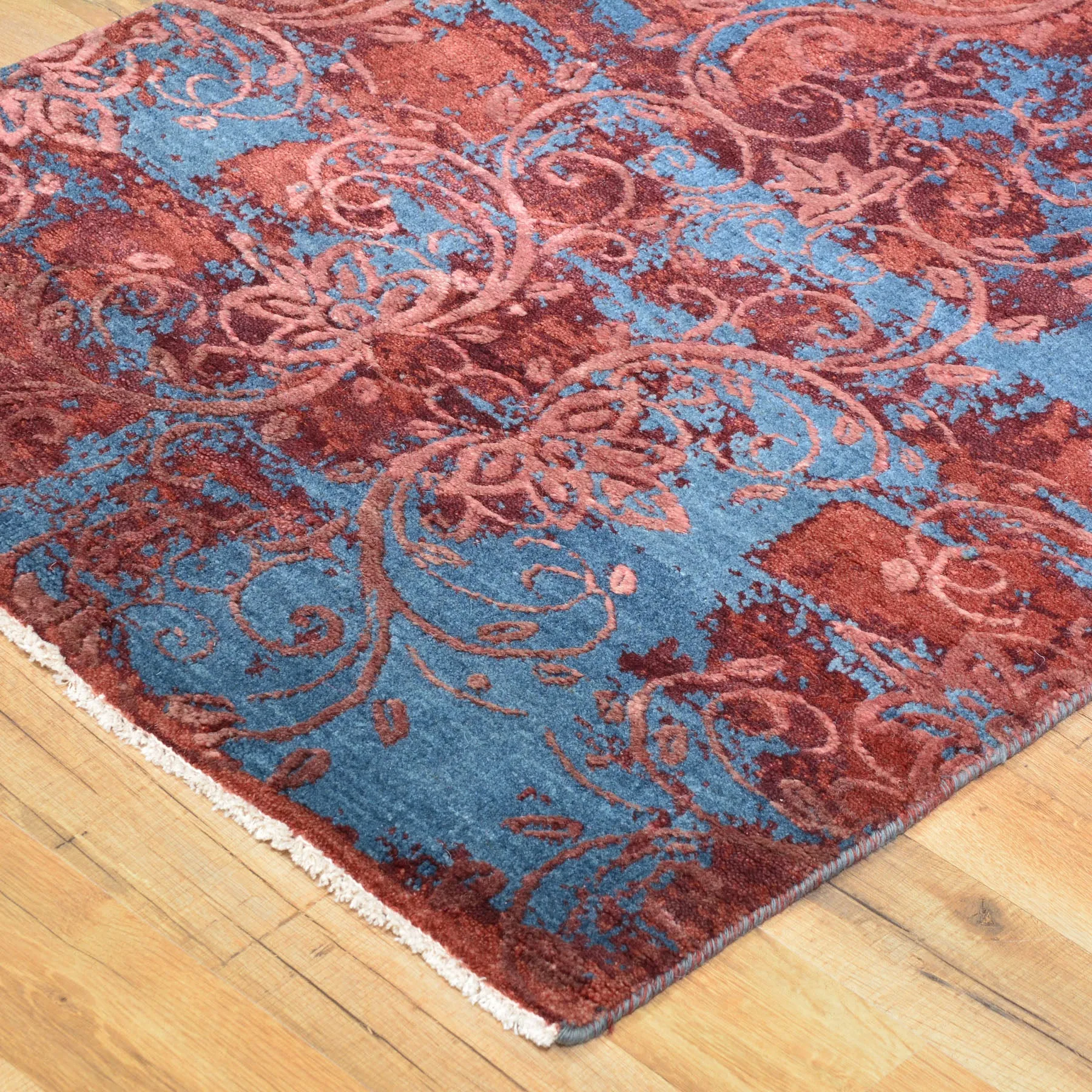 Hand-Knotted Abstract Modern Design Handmade Wool Rug (Size 2.8 X 12.0) Brral-4476