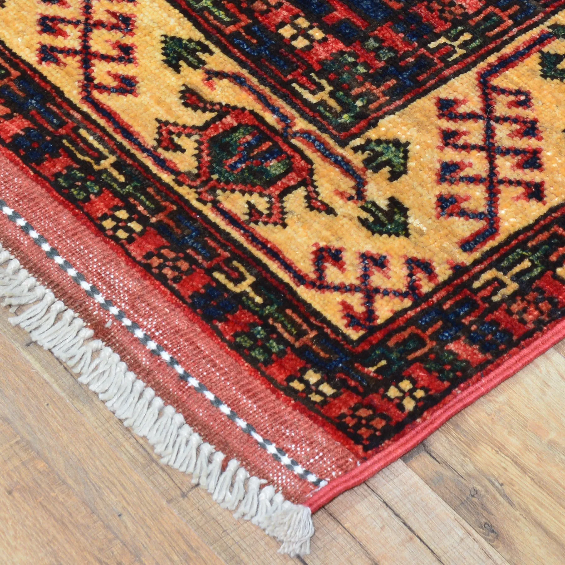 Hand-Knotted Afghan Ersari Elephant Feet Wool Handmade Rug (Size 2.8 X 9.7) Cwral-8676