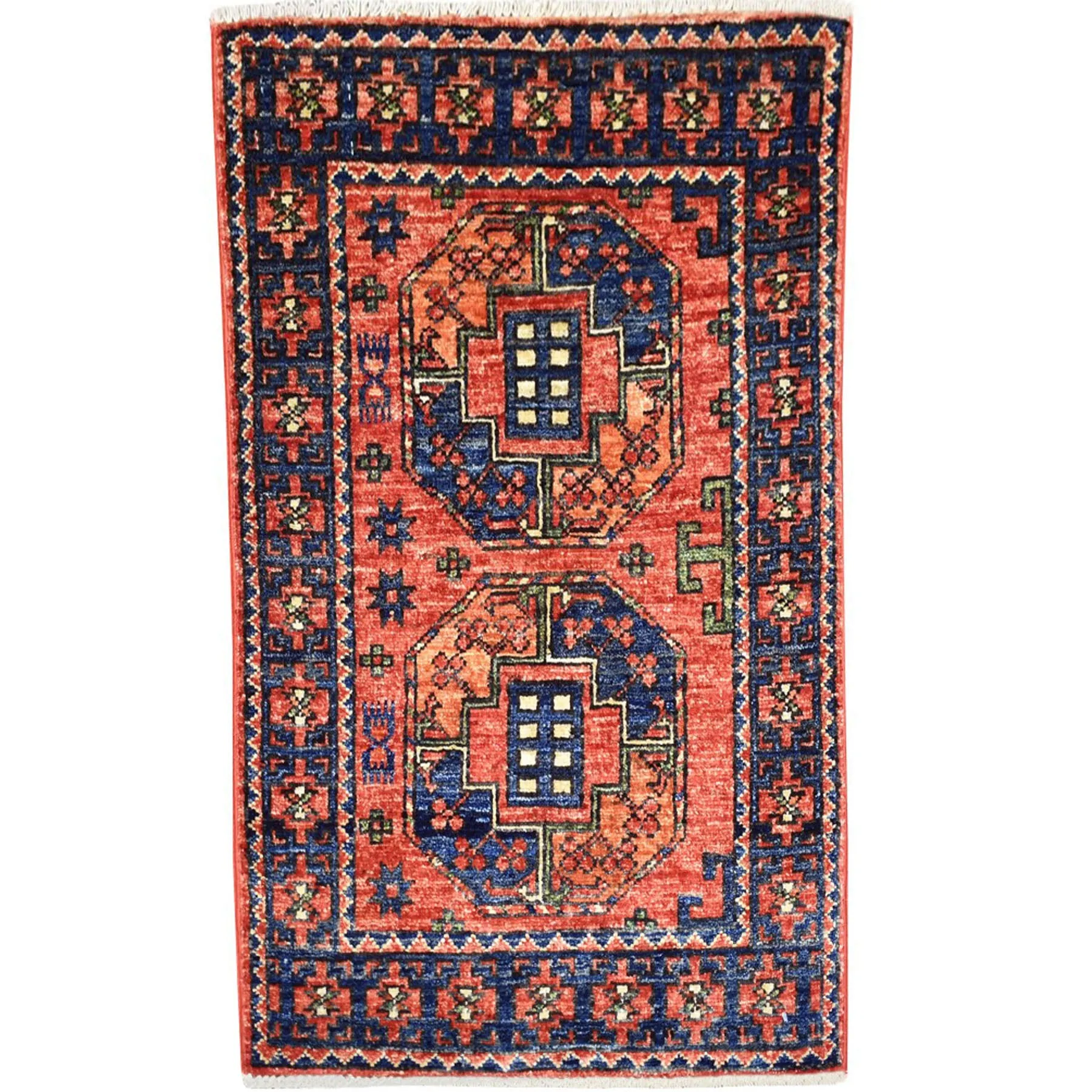 Hand-Knotted Afghan Ersari Tribal Handmade Wool Traditional Rug (Size 2.0 X 3.0) Cwral-9837