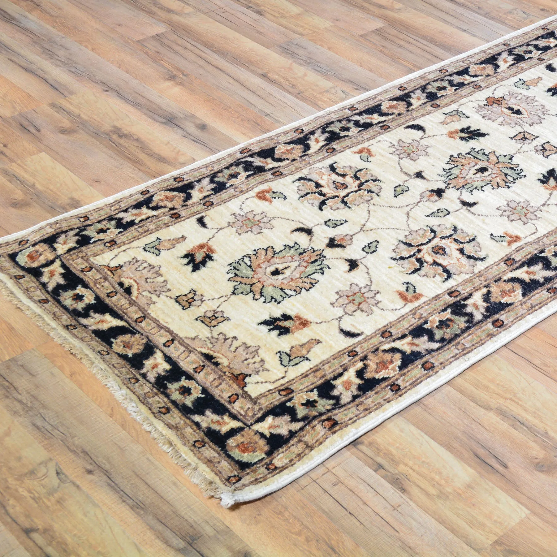 Hand-Knotted Afghan Peshawar Chobi Tribal Handmade 100% Wool Rug (Size 2.7 X 17.9) Brral-4503
