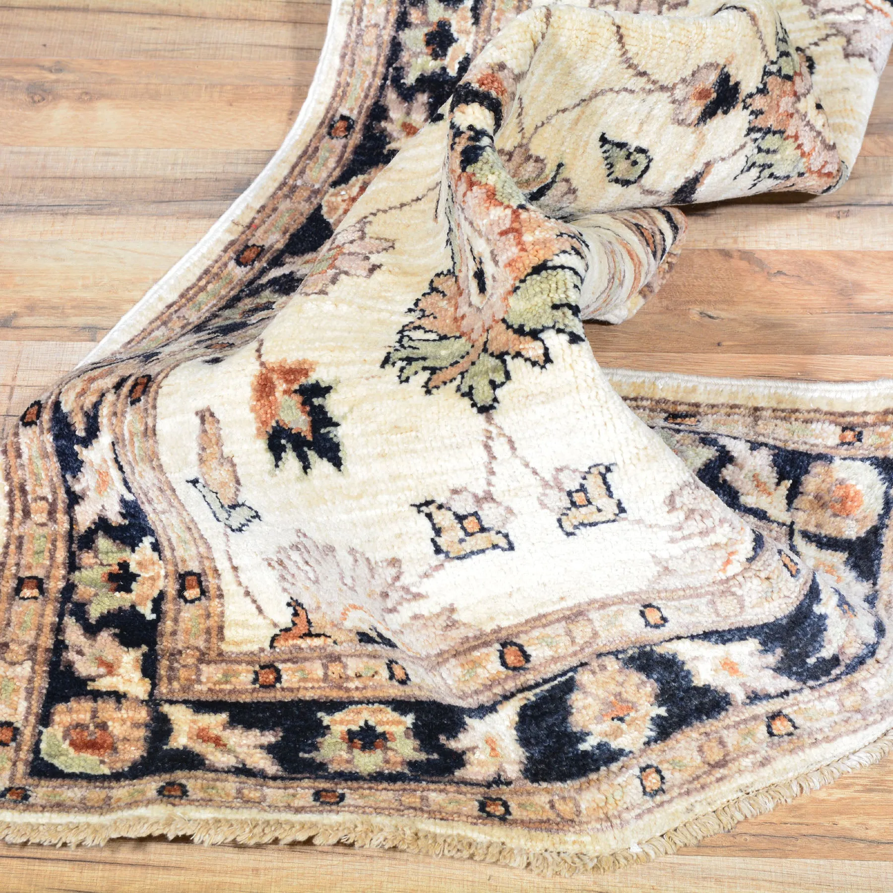 Hand-Knotted Afghan Peshawar Chobi Tribal Handmade 100% Wool Rug (Size 2.7 X 17.9) Brral-4503