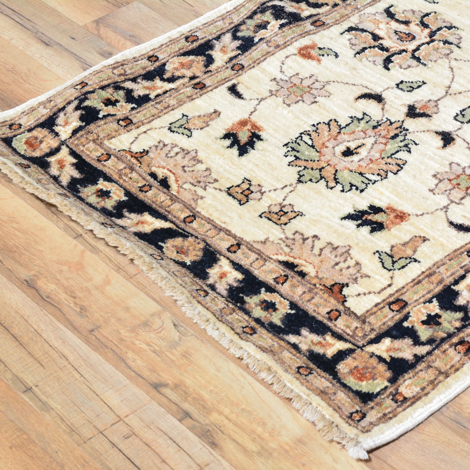 Hand-Knotted Afghan Peshawar Chobi Tribal Handmade 100% Wool Rug (Size 2.7 X 17.9) Brral-4503