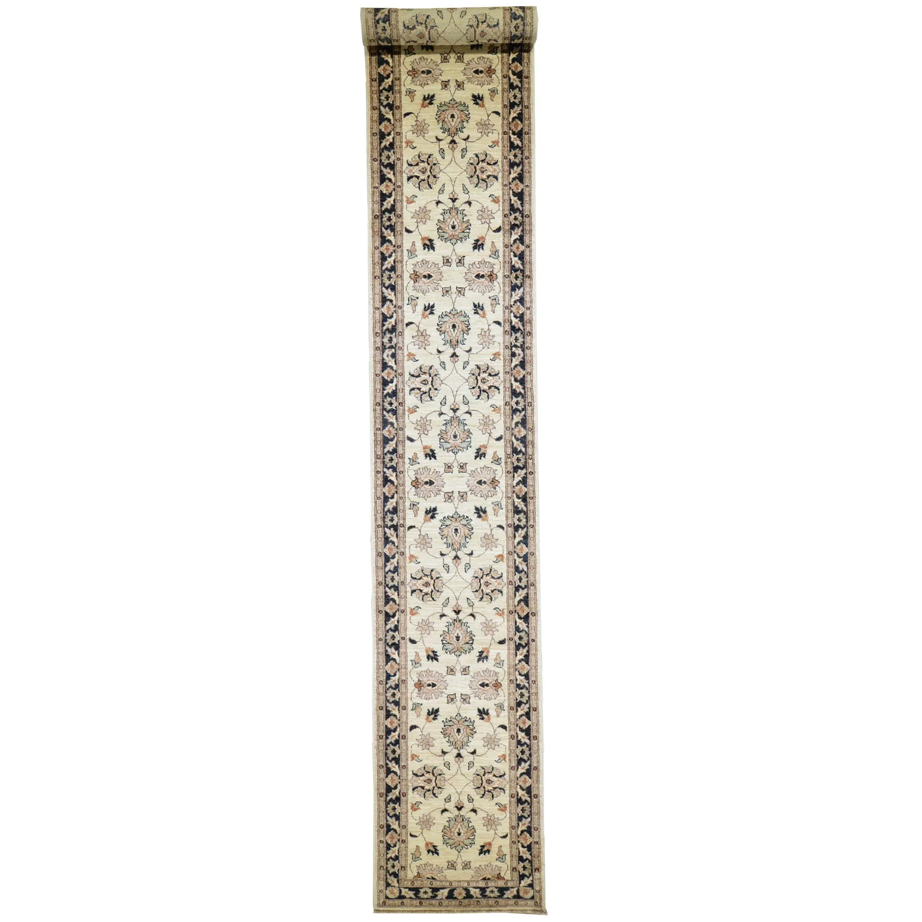 Hand-Knotted Afghan Peshawar Chobi Tribal Handmade 100% Wool Rug (Size 2.7 X 17.9) Brral-4503