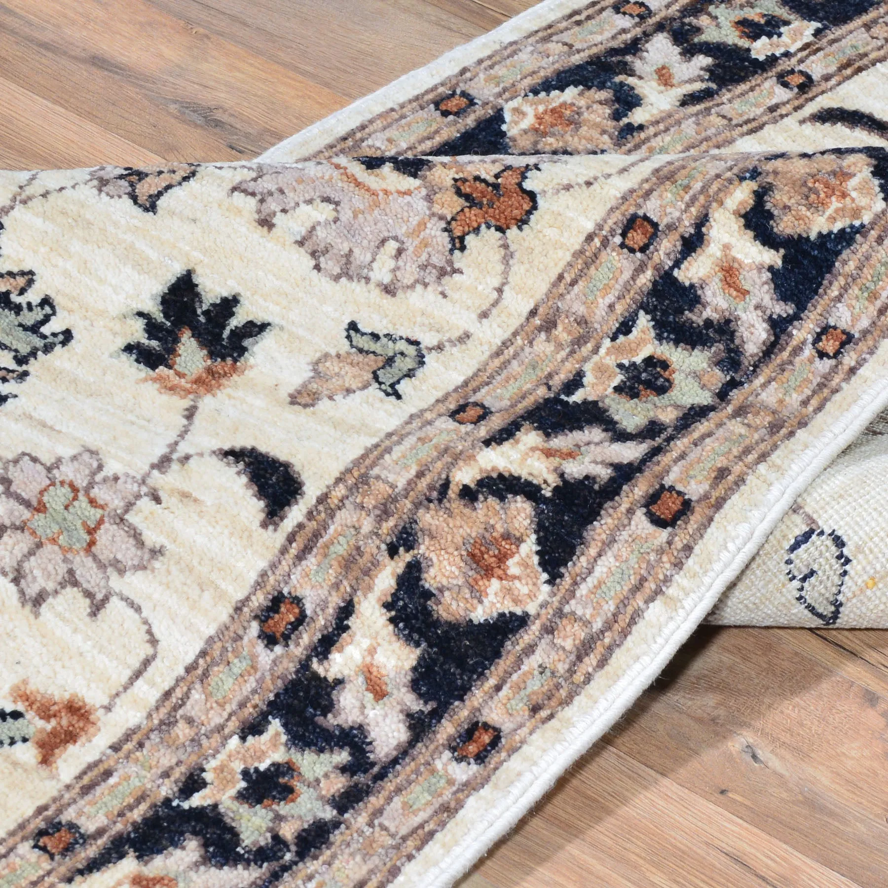 Hand-Knotted Afghan Peshawar Chobi Tribal Handmade 100% Wool Rug (Size 2.7 X 17.9) Brral-4503