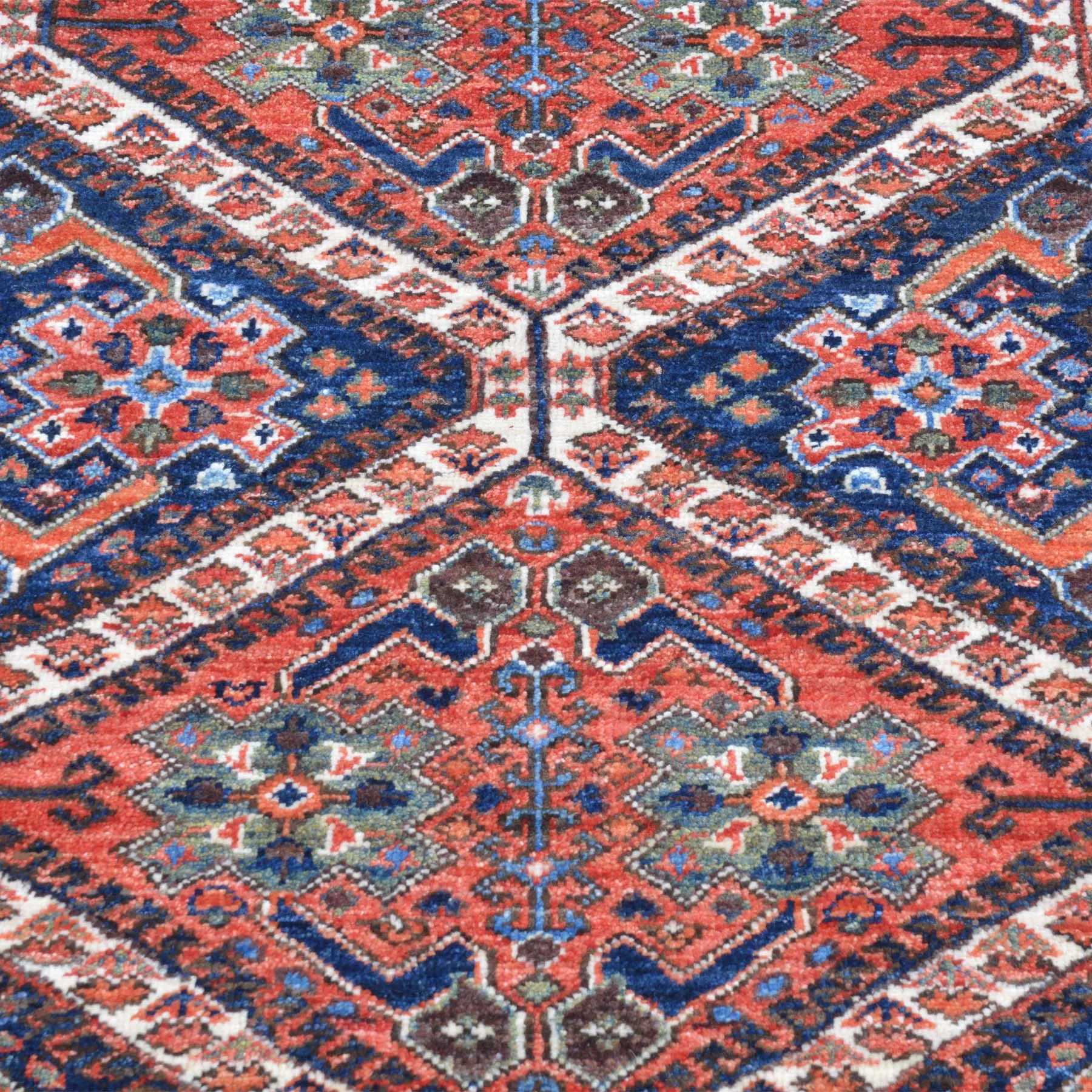 Hand-Knotted Afghan Tribal Handmade Authentic Wool Rug (Size 5.2 X 6.6) Brral-3225