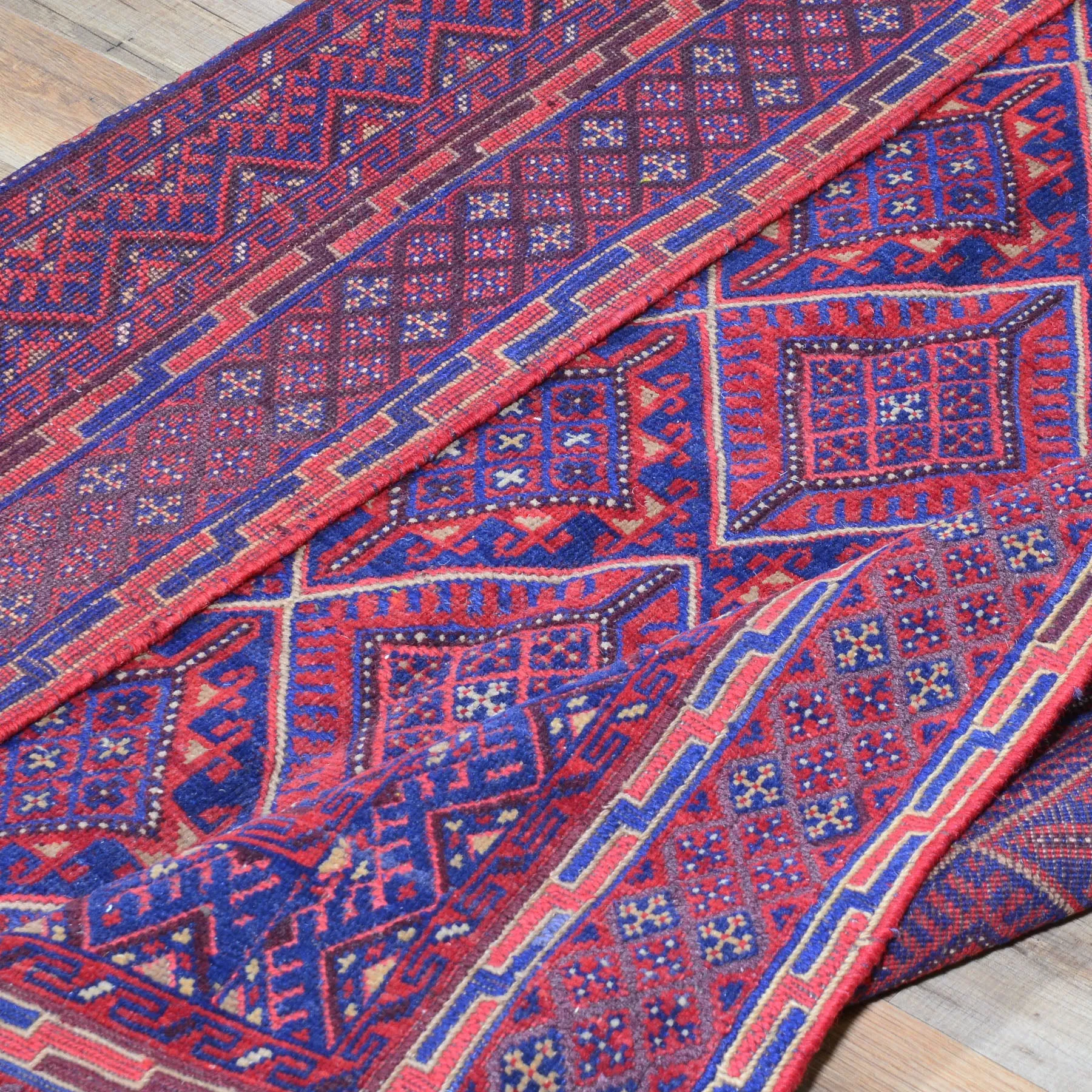 Hand-Knotted Afghan Tribal Mashwani Wool Rug (Size 4.6 X 6.2) Brral-3774