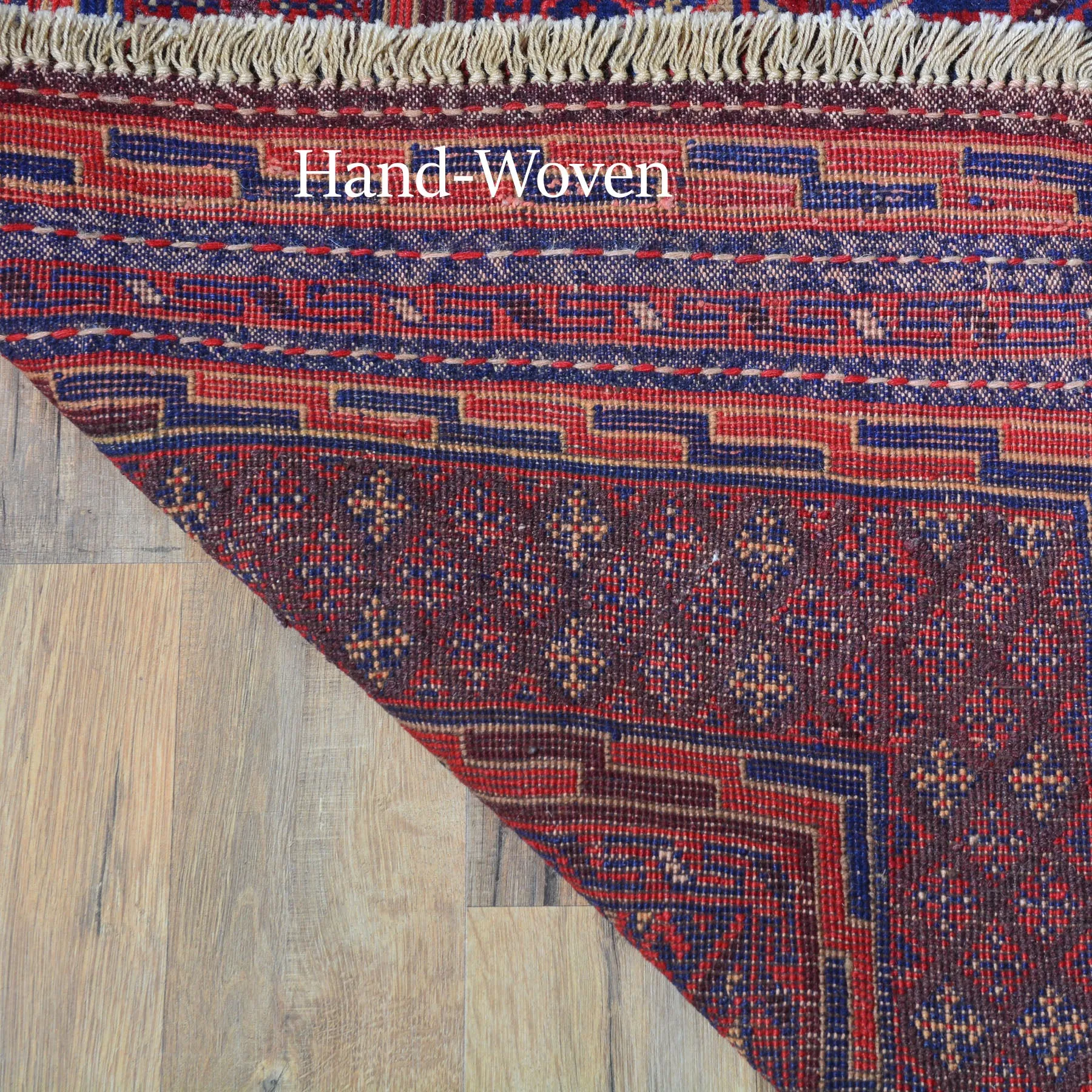 Hand-Knotted Afghan Tribal Mashwani Wool Rug (Size 4.6 X 6.2) Brral-3774