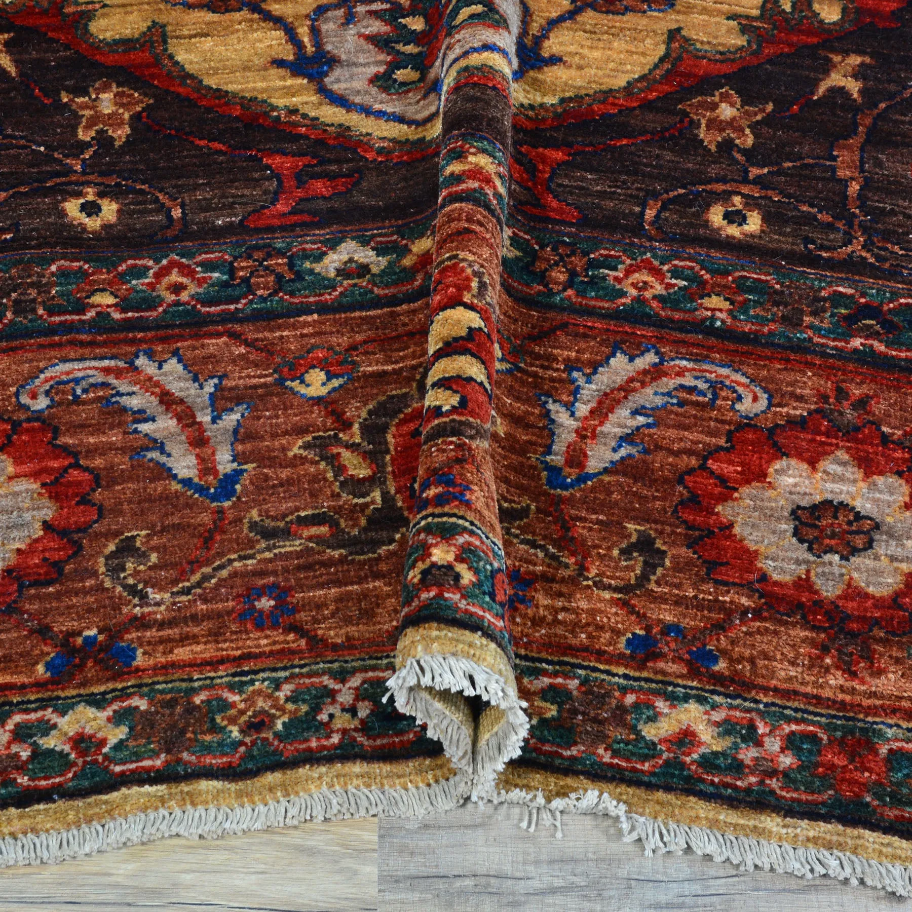 Hand-Knotted Afghan Tribal Traditional Design Handmade Wool Rug (Size 8.11 X 11.5) Cwral-10473