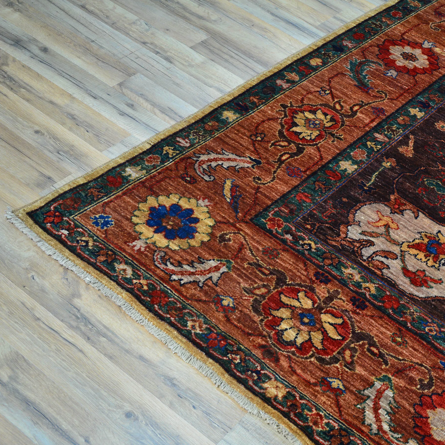 Hand-Knotted Afghan Tribal Traditional Design Handmade Wool Rug (Size 8.11 X 11.5) Cwral-10473