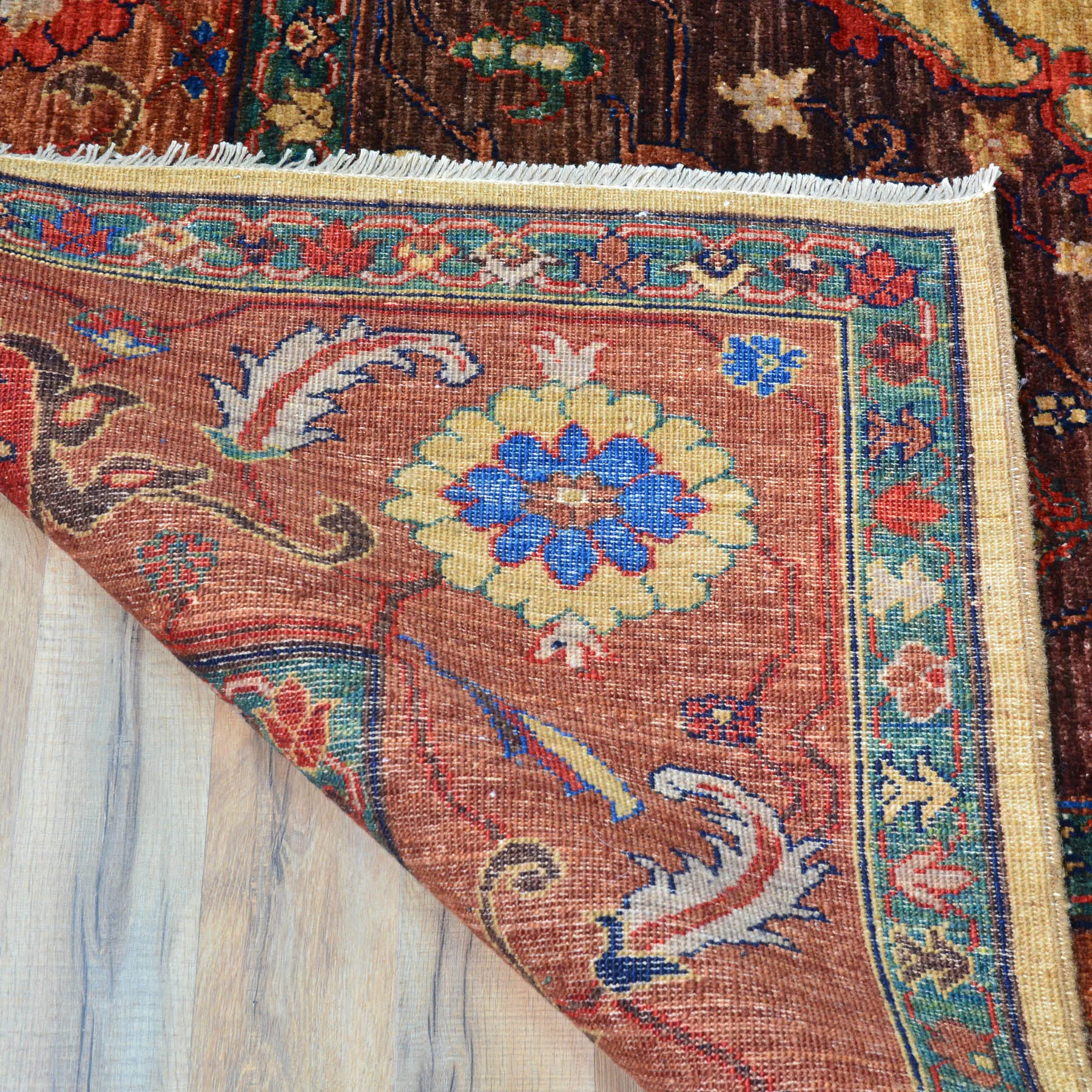 Hand-Knotted Afghan Tribal Traditional Design Handmade Wool Rug (Size 8.11 X 11.5) Cwral-10473