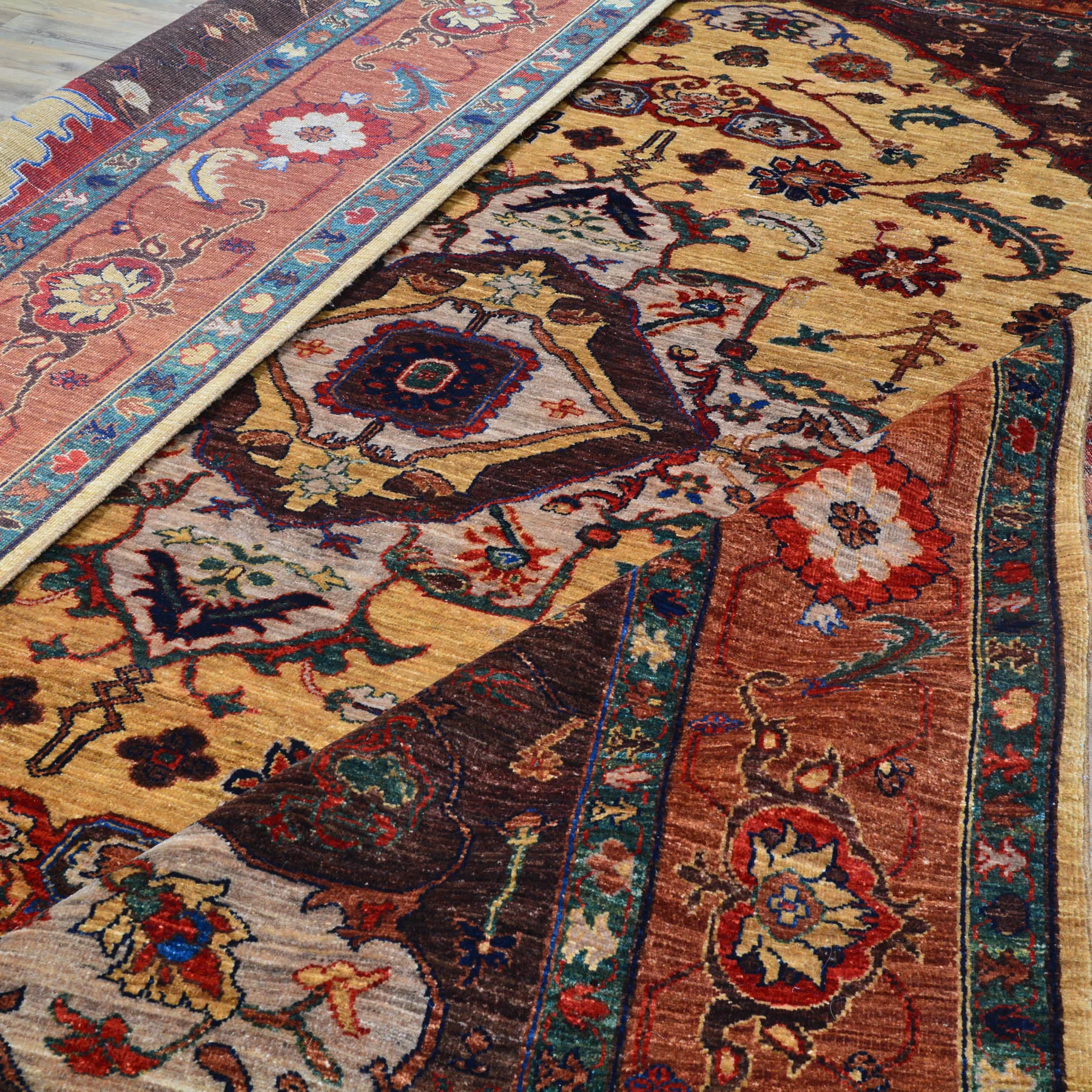 Hand-Knotted Afghan Tribal Traditional Design Handmade Wool Rug (Size 8.11 X 11.5) Cwral-10473
