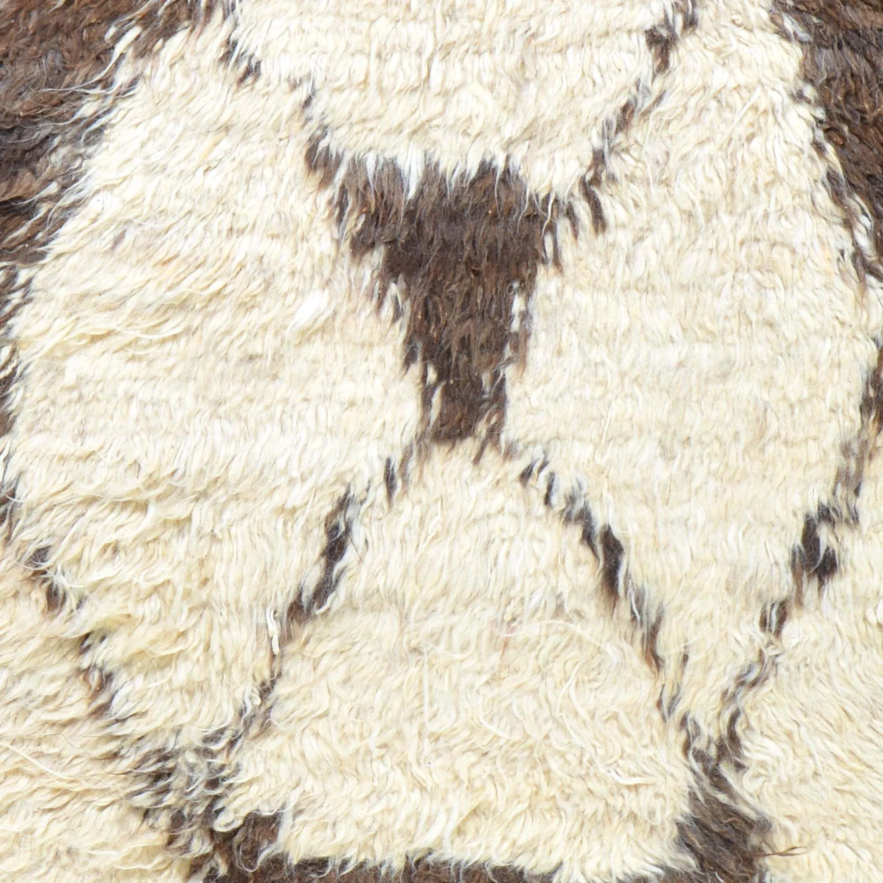 Hand-Knotted Afghan Undyed Sheep Wool Handmade Shaggy Rug (Size 4.0 X 6.0) Cwral-6615