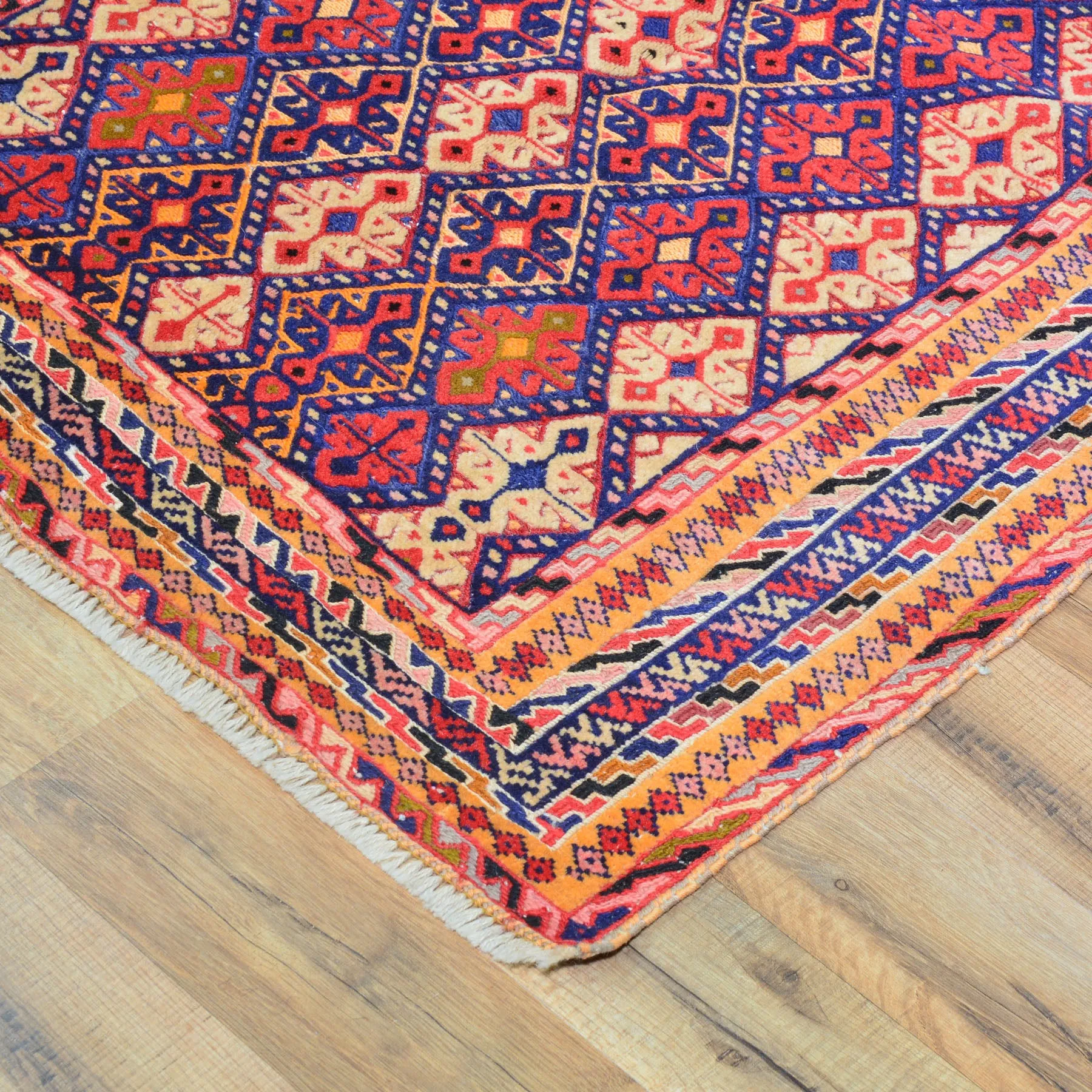 Hand-Knotted And Soumak Fine Oriental Tribal Afghan Rug (Size 2.6 X 3.10) Cwral-8391