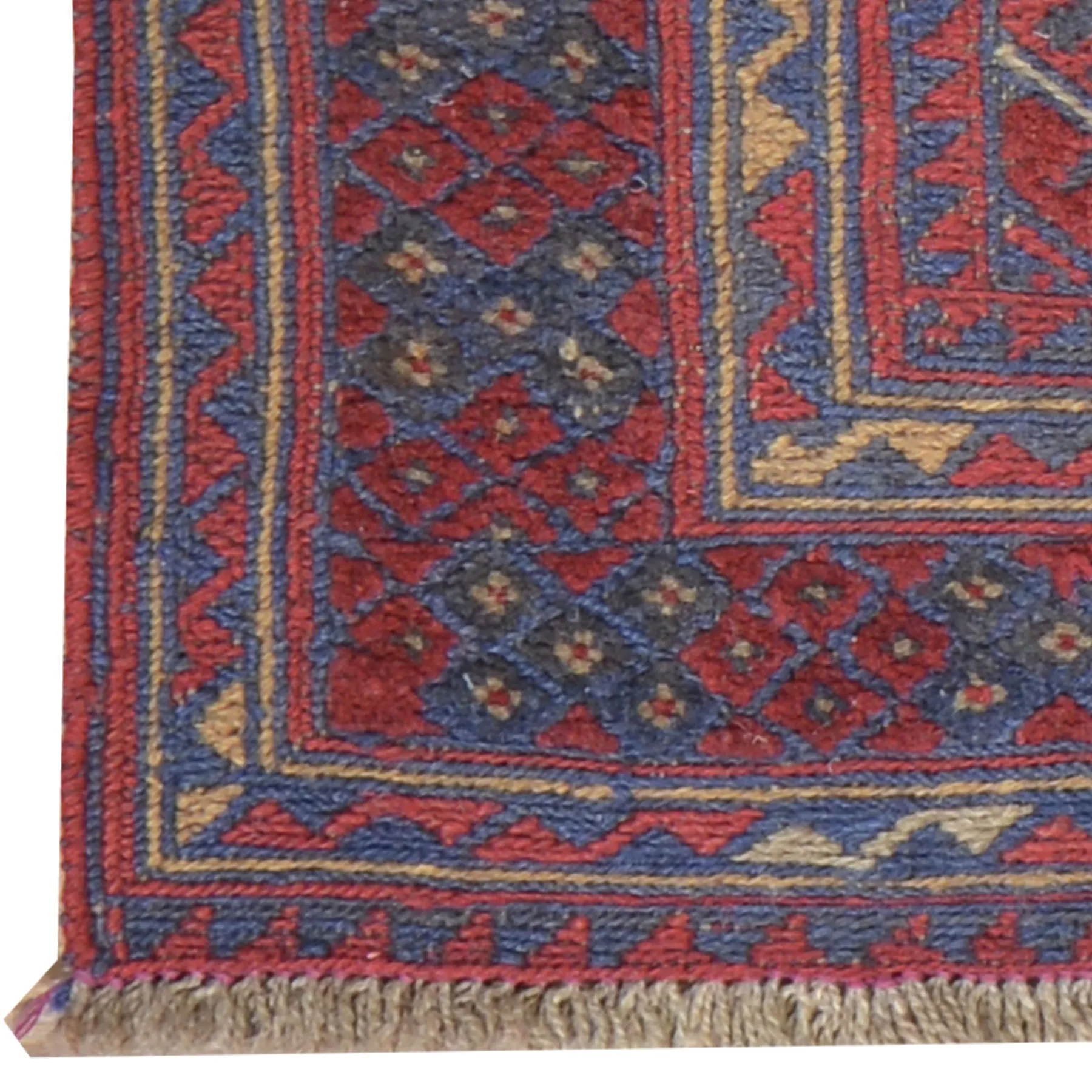 Hand-Knotted And Soumak Oriental Tribal Afghan Wool Handmade Rug (Size 3.7 X 4.3) Brral-3570