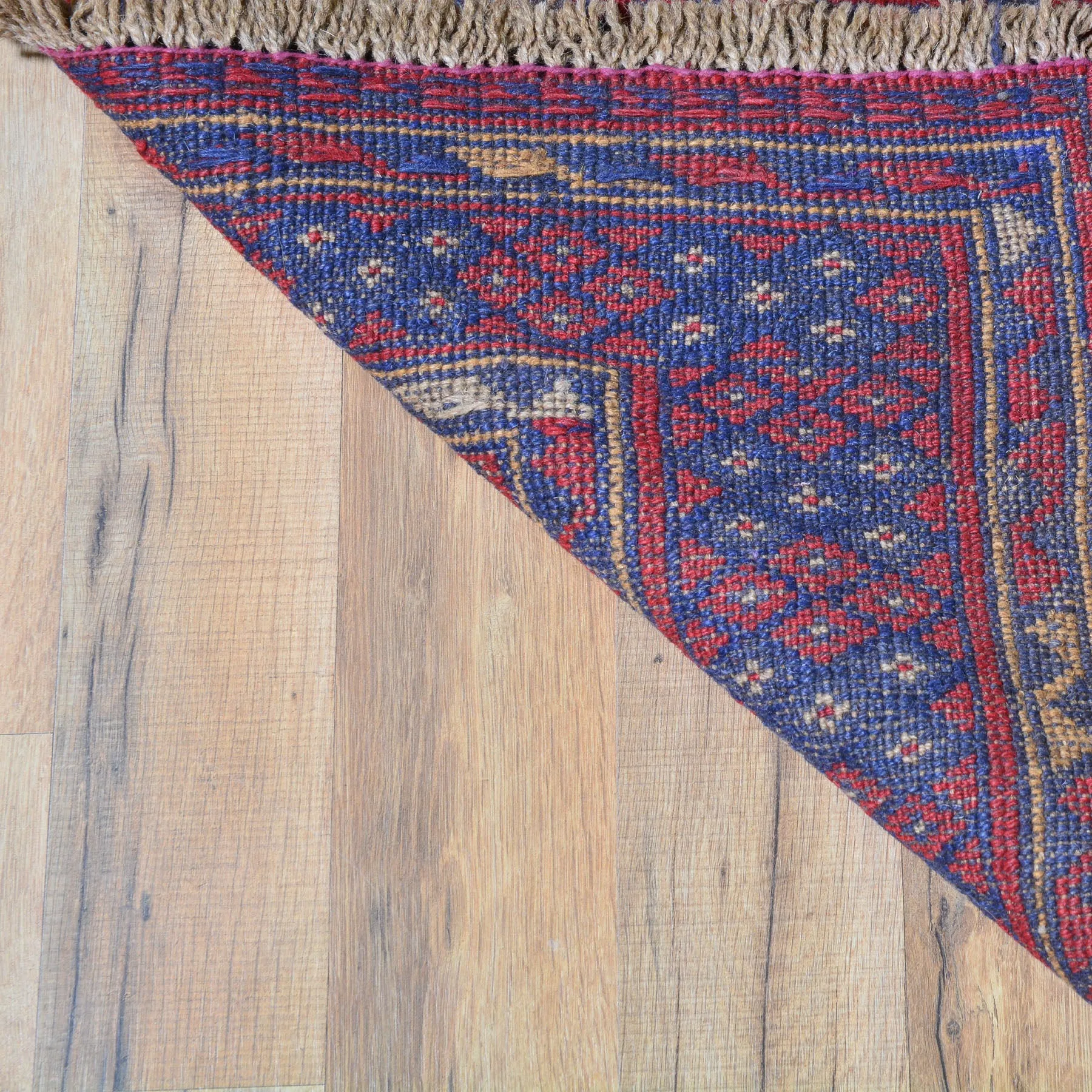 Hand-Knotted And Soumak Oriental Tribal Afghan Wool Handmade Rug (Size 3.7 X 4.3) Brral-3570