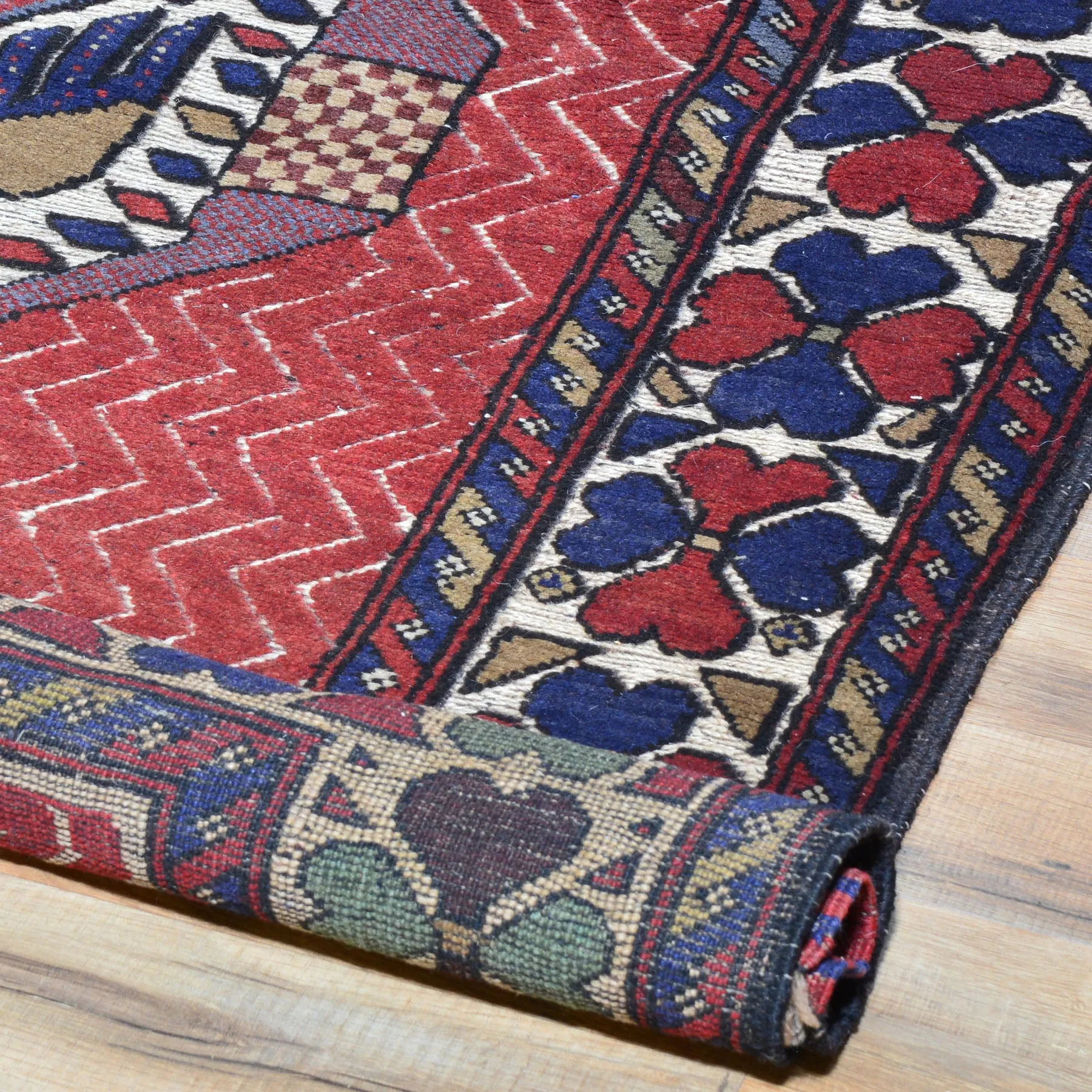 Hand-Knotted And Soumak Tribal Handmade Wool Rug (Size 3.10 X 5.11) Brral-5148