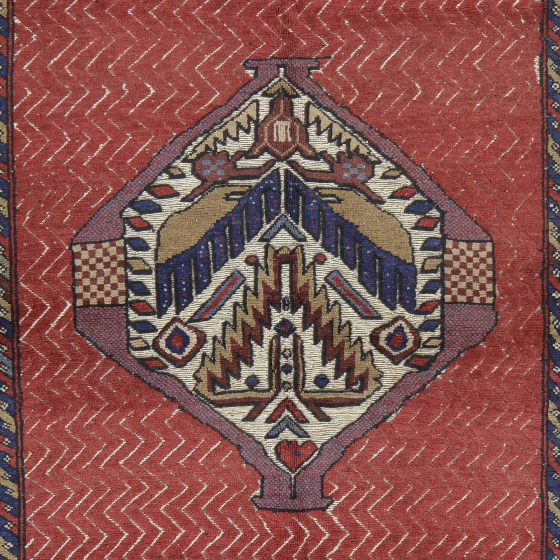 Hand-Knotted And Soumak Tribal Handmade Wool Rug (Size 3.10 X 5.11) Brral-5148