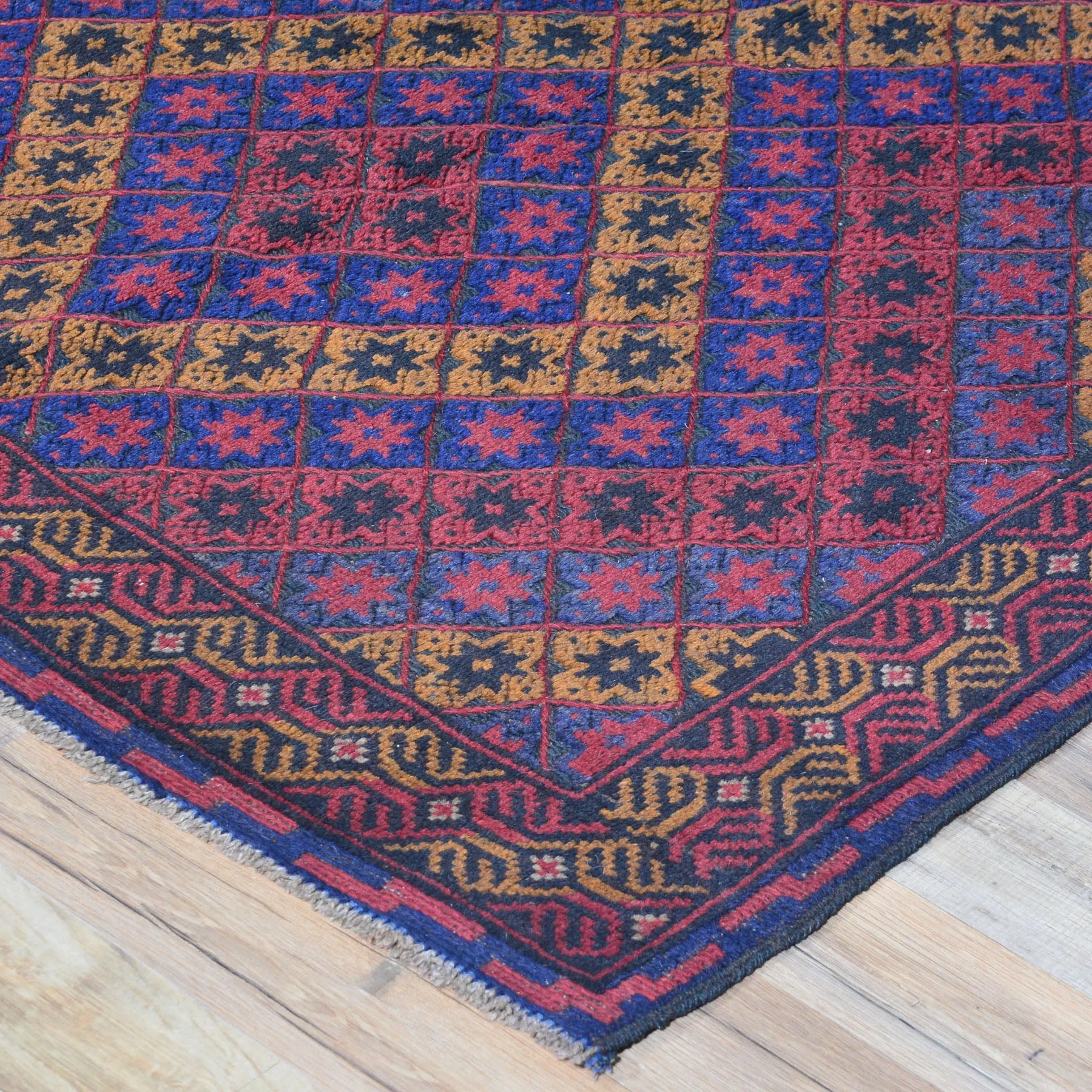 Hand-Knotted And Soumak Tribal Oriental Afghan Wool Rug (Size 4.3 X 4.10) Brral-3564