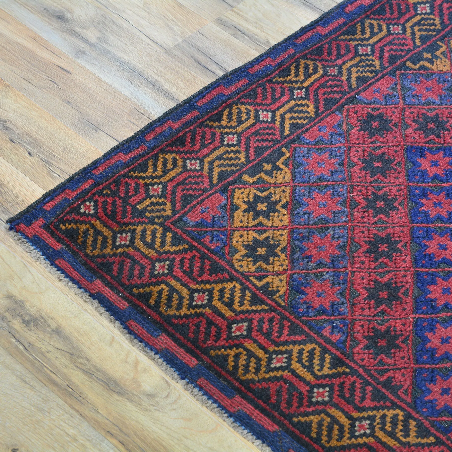 Hand-Knotted And Soumak Tribal Oriental Afghan Wool Rug (Size 4.3 X 4.10) Brral-3564