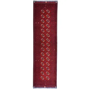 Hand-Knotted Baluchi Turkoman Handmade 100% Wool Rug (Size 2.9 X 9.10) Cwral-6792
