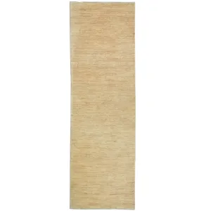 Hand-Knotted Brown Modern Design Handmade Wool Rug (Size 3.0 X 9.6) Cwral-8469