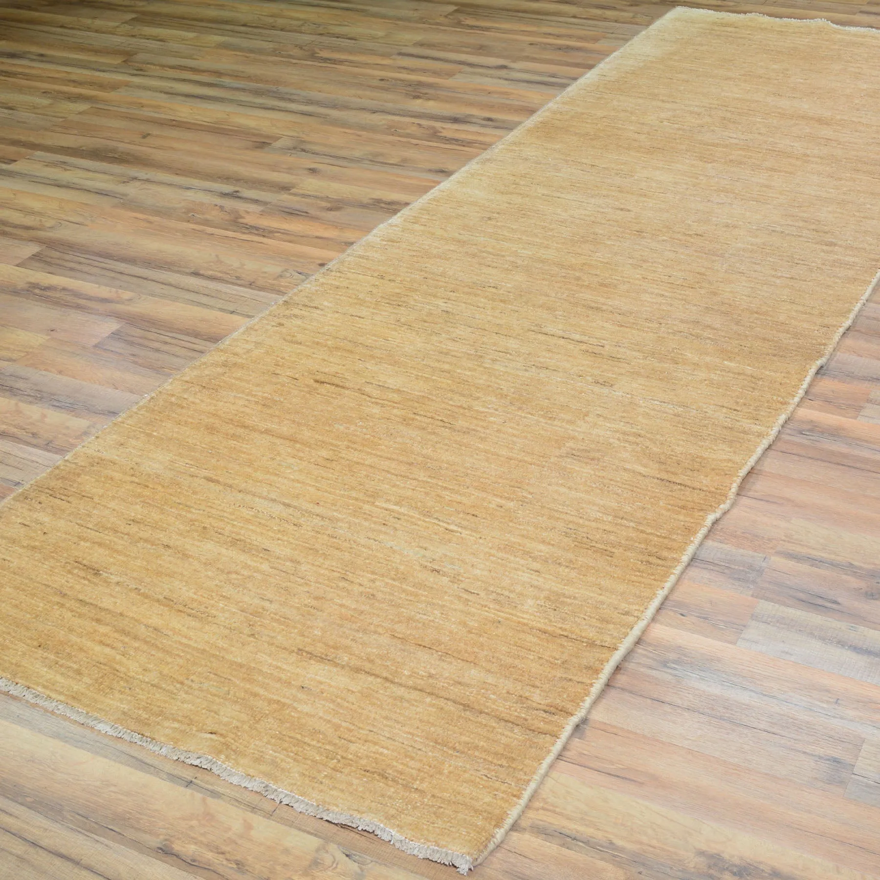Hand-Knotted Brown Modern Design Handmade Wool Rug (Size 3.0 X 9.6) Cwral-8469