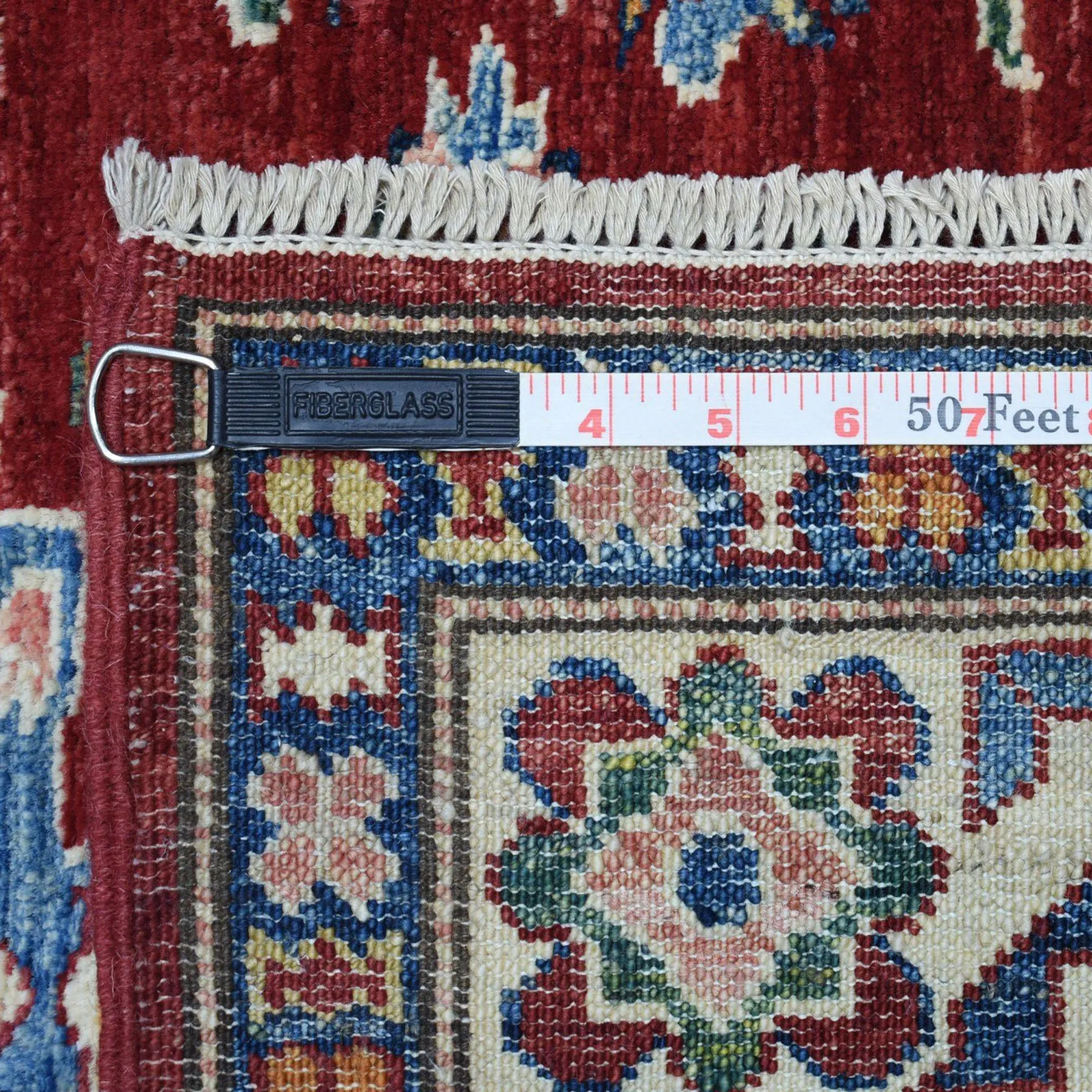 Hand-Knotted Caucasian Design Kazak Wool Handmade Rug (Size 3.2 X 4.9) Cwral-9072