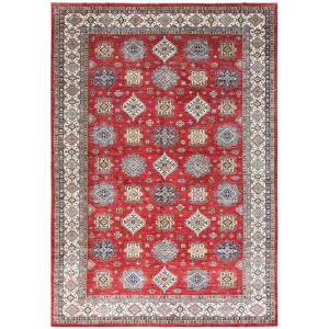 Hand-Knotted Caucasian Kazak Design Wool Oriental Handmade Rug (Size 12.1 X 16.0) Cwral-10398