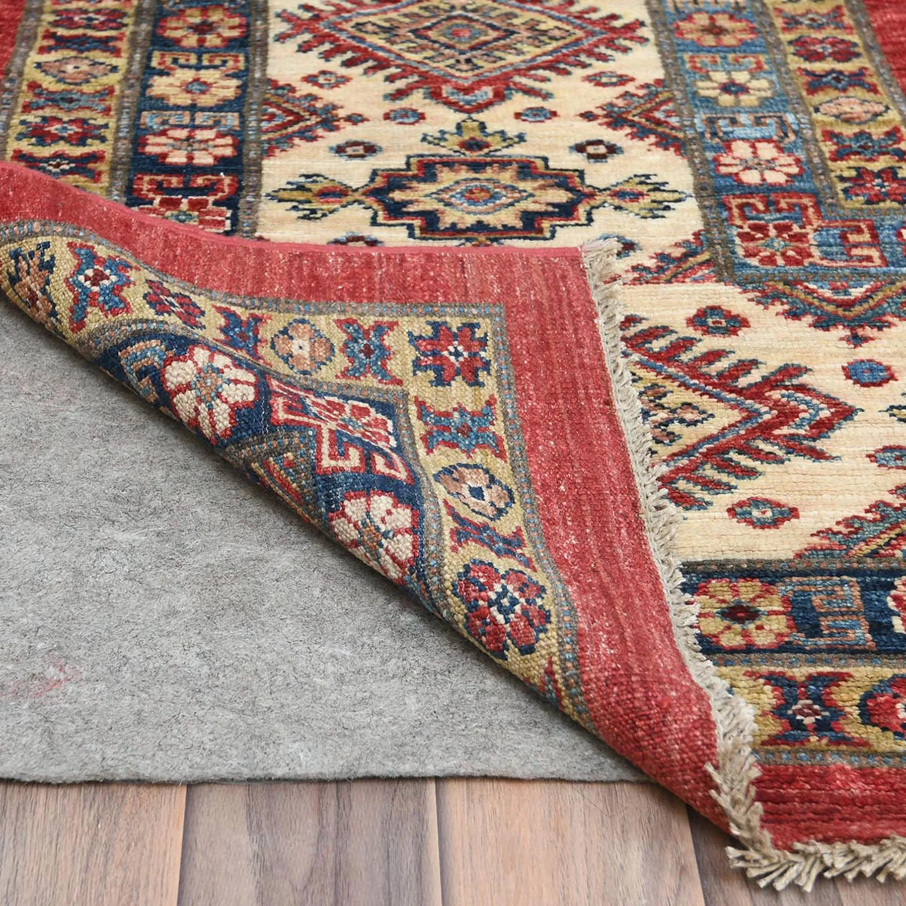 Hand-Knotted Caucasian Kazak Design Wool Oriental Handmade Rug (Size 12.1 X 16.0) Cwral-10398