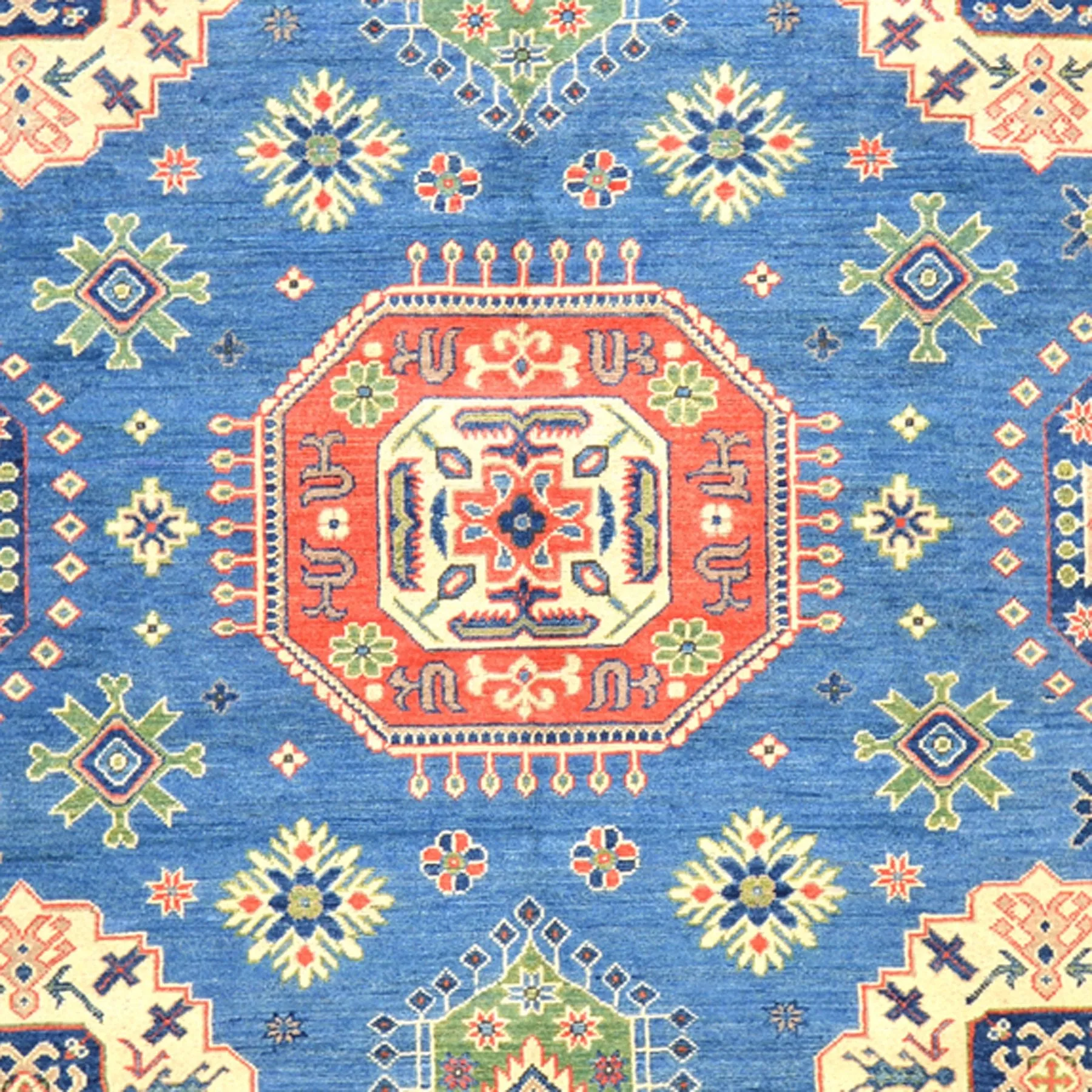 Hand-Knotted Caucasianl Tribal Kazak Handmade Wool Rug (Size 8.10 X 12.3) Brral-3882