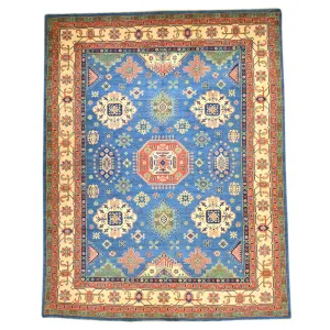 Hand-Knotted Caucasianl Tribal Kazak Handmade Wool Rug (Size 8.10 X 12.3) Brral-3882