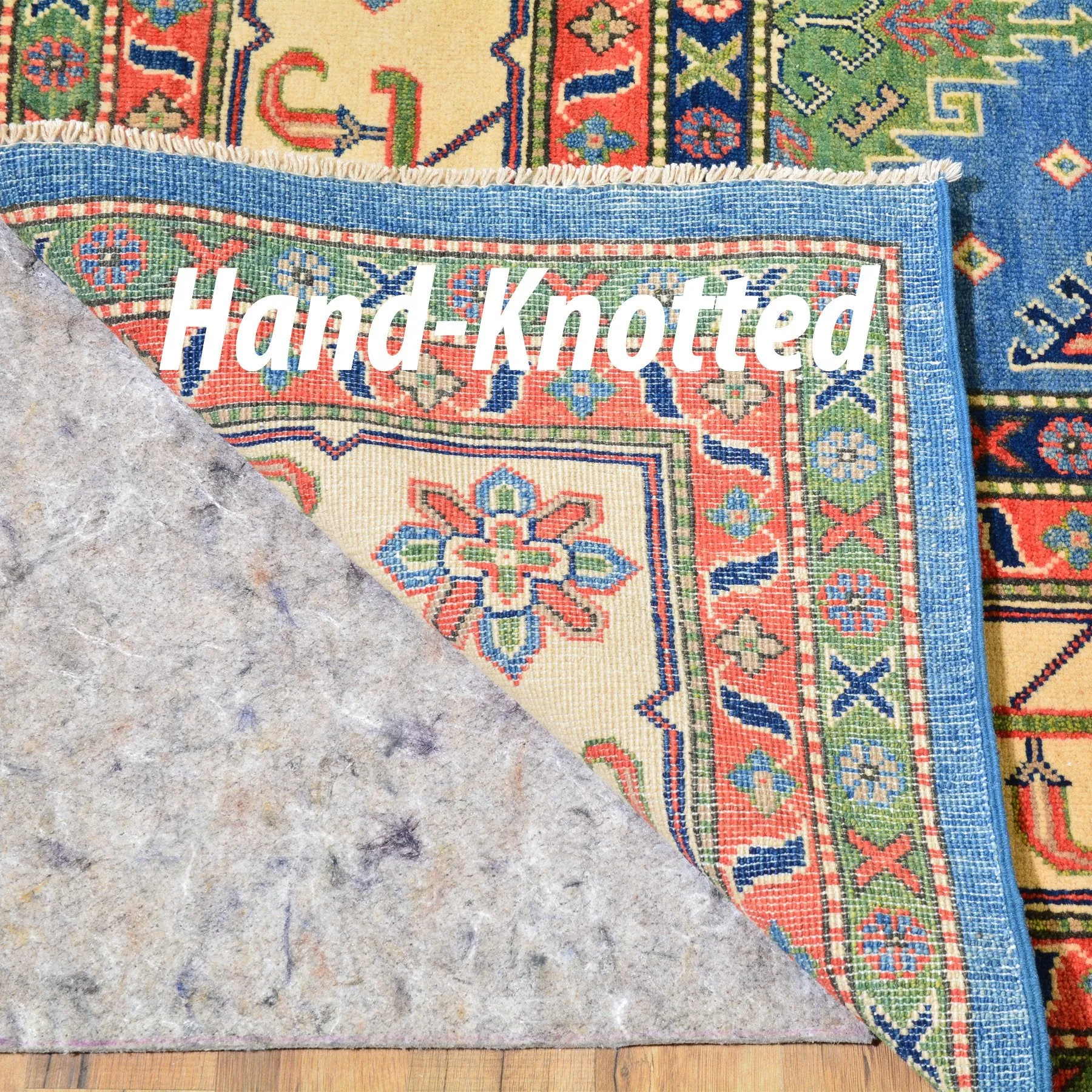 Hand-Knotted Caucasianl Tribal Kazak Handmade Wool Rug (Size 8.10 X 12.3) Brral-3882