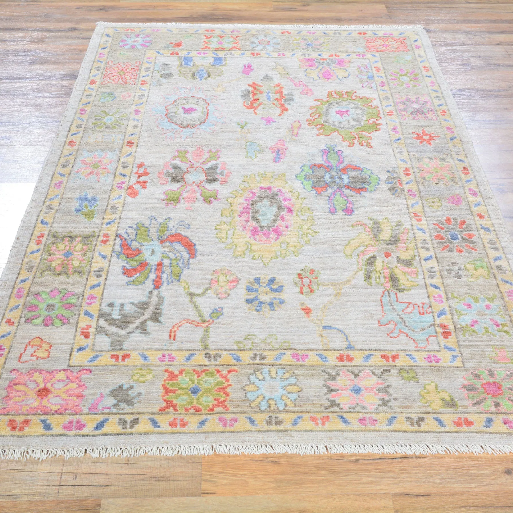 Hand-Knotted Chobi Tribal Oushak Design Wool Rug (Size 4.0 X 6.1) Brral-6639