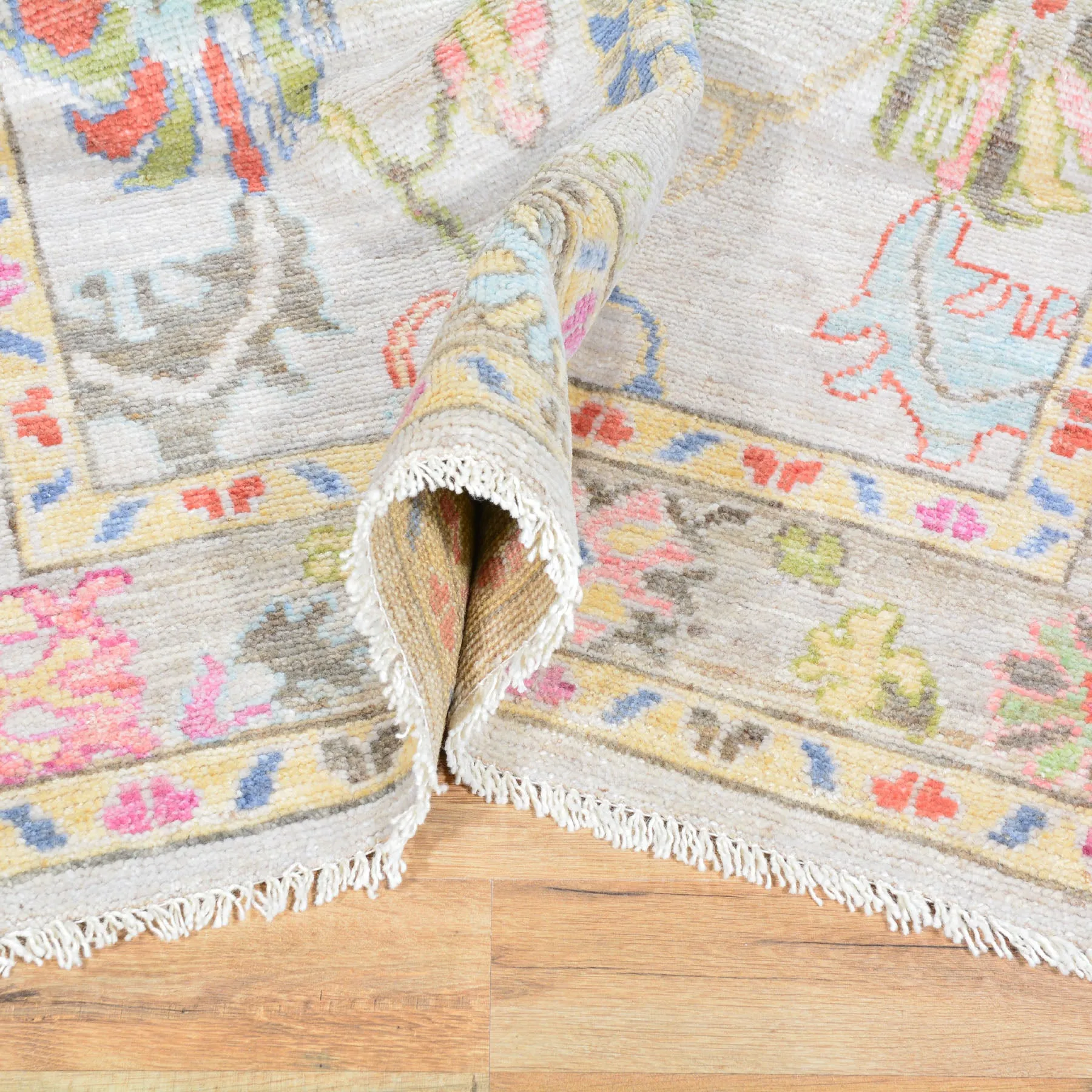 Hand-Knotted Chobi Tribal Oushak Design Wool Rug (Size 4.0 X 6.1) Brral-6639