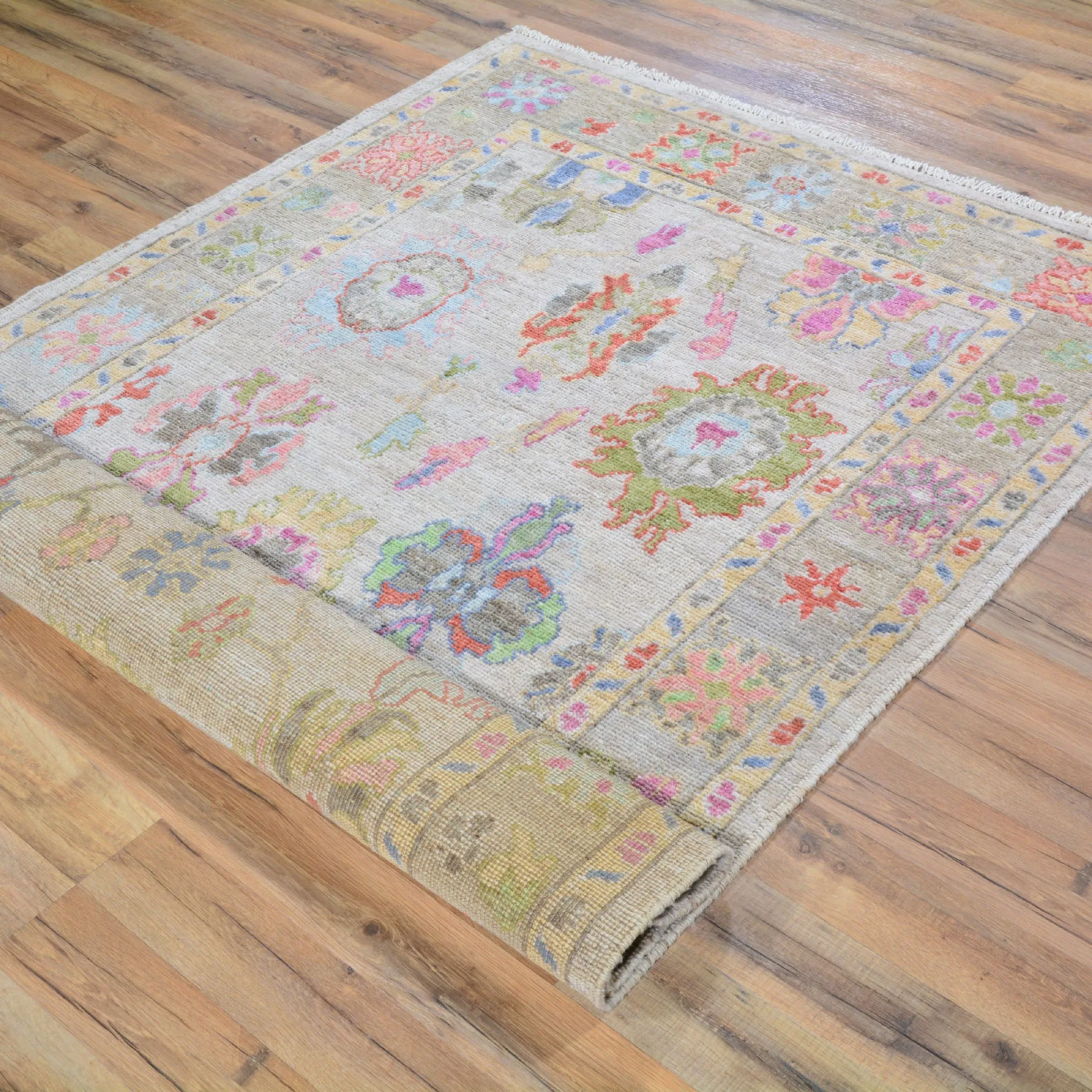 Hand-Knotted Chobi Tribal Oushak Design Wool Rug (Size 4.0 X 6.1) Brral-6639