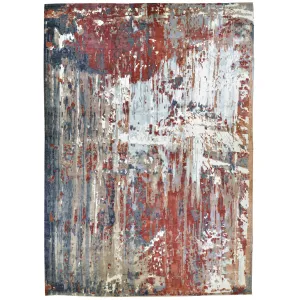 Hand-Knotted Contemporary Modern Abstract Wool Handmade Rug (Size 10.0 X 13.7) Cwral-7278