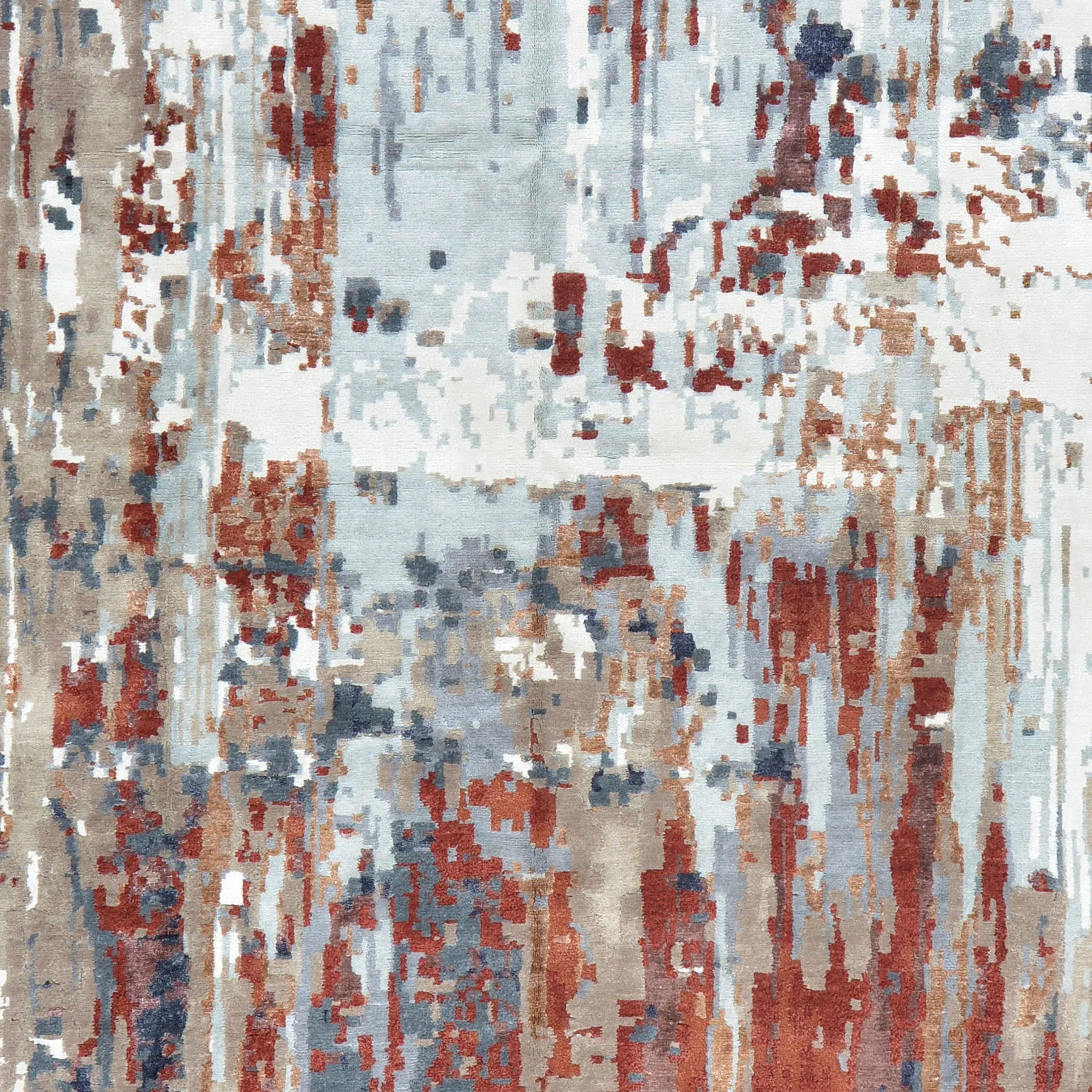Hand-Knotted Contemporary Modern Abstract Wool Handmade Rug (Size 10.0 X 13.7) Cwral-7278