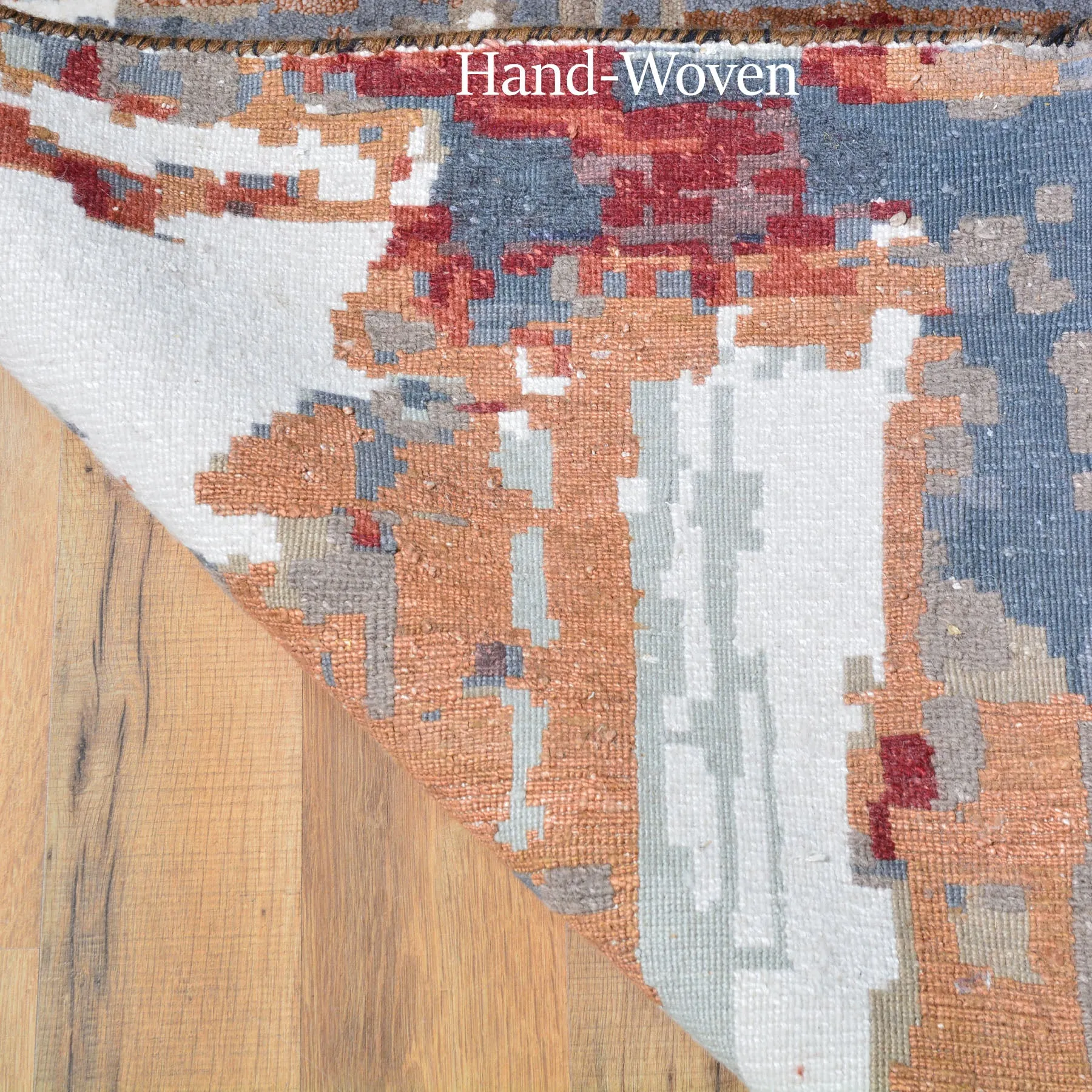 Hand-Knotted Contemporary Modern Abstract Wool Handmade Rug (Size 10.0 X 13.7) Cwral-7278