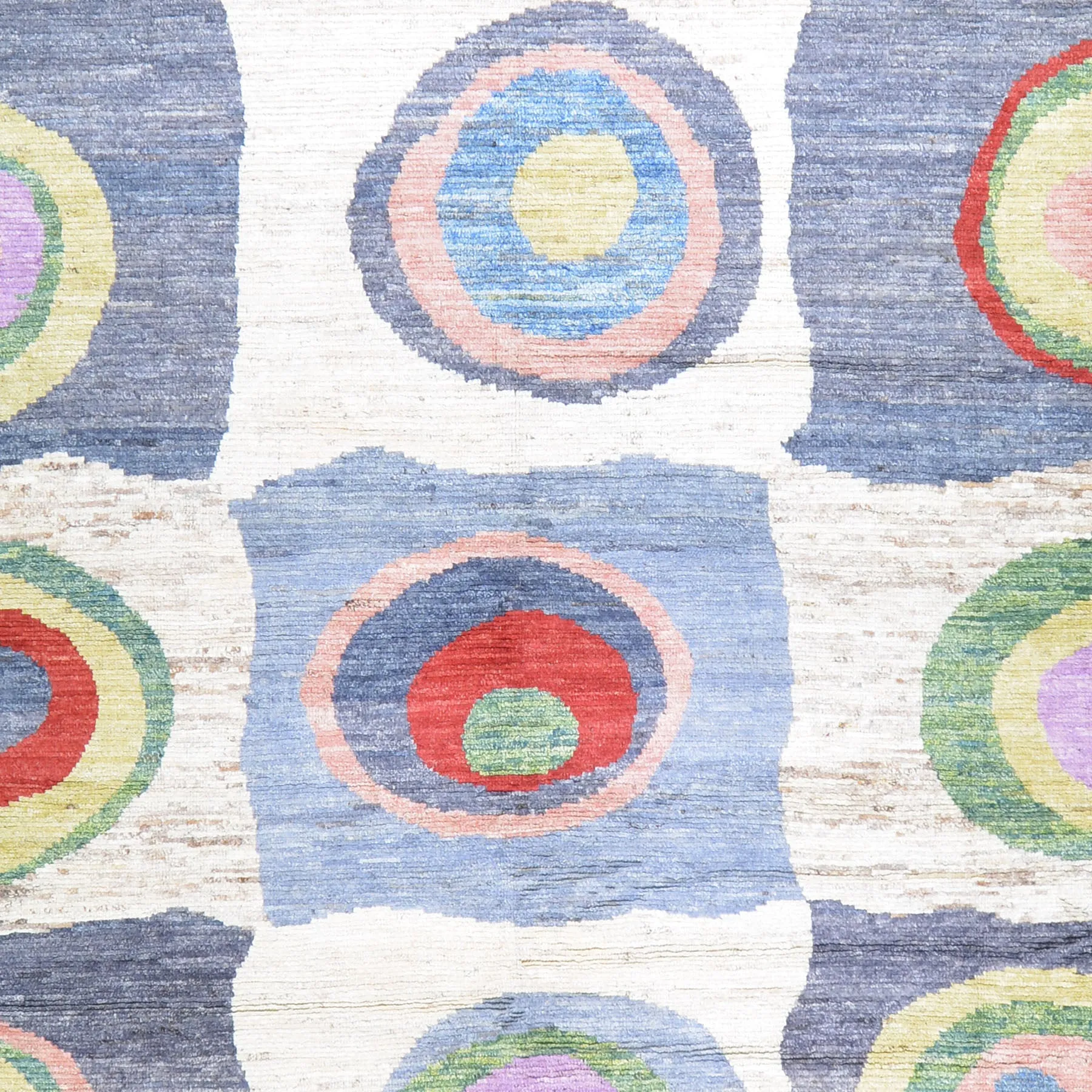 Hand-Knotted Contemporary Modern Abstract Wool Handmade Rug (Size 12.6 X 14.10) Cwral-8451