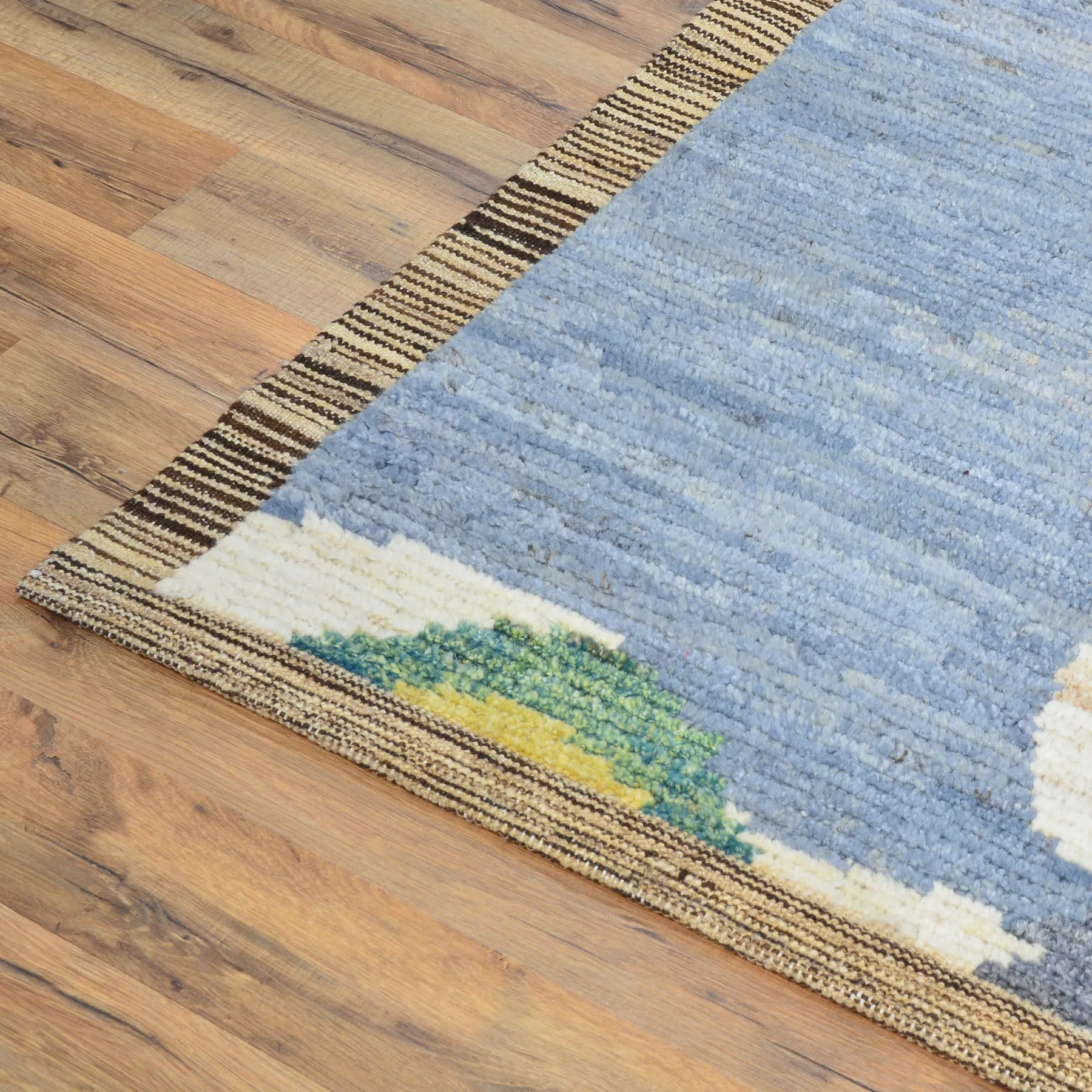 Hand-Knotted Contemporary Modern Abstract Wool Handmade Rug (Size 12.6 X 14.10) Cwral-8451