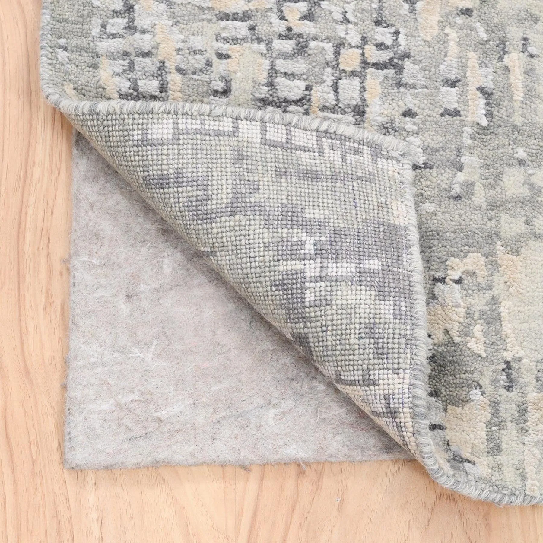 Hand-Knotted Contemporary Modern Abstract Wool Handmade Rug (Size 2.7 X 9.8) Cwral-8631