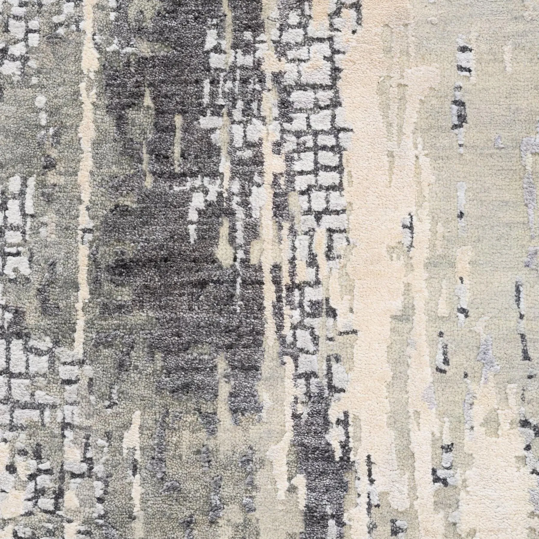 Hand-Knotted Contemporary Modern Abstract Wool Handmade Rug (Size 2.7 X 9.8) Cwral-8631